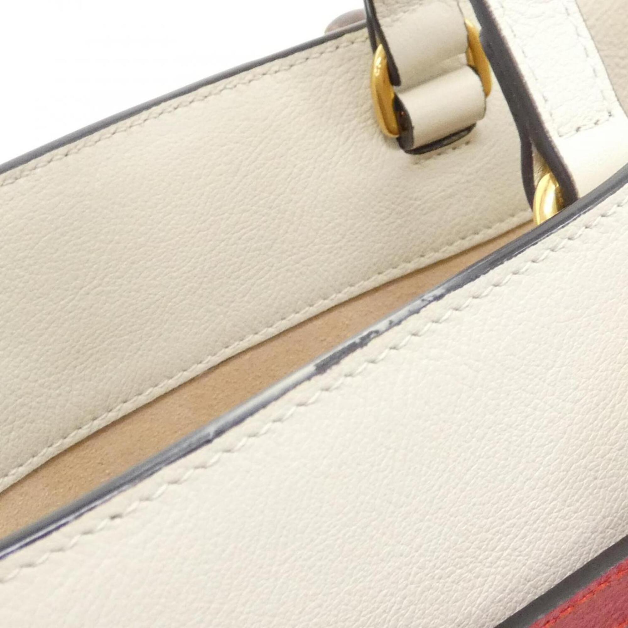 Gucci White Leather Handbag (Pre-Owned)