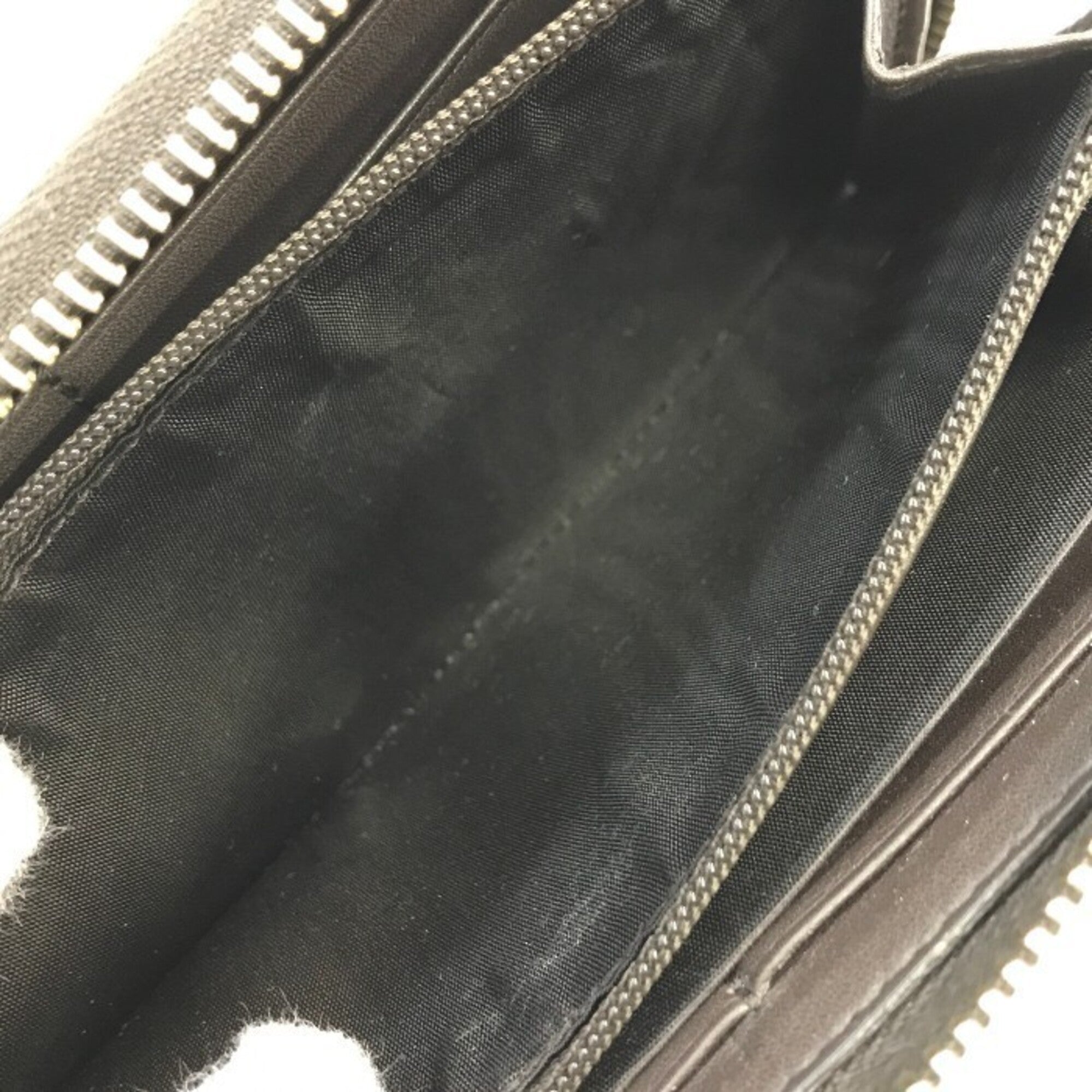 Gucci Beige Brown Gg Canvas Leather Long Wallet (Bi-Fold) (Pre-Owned)