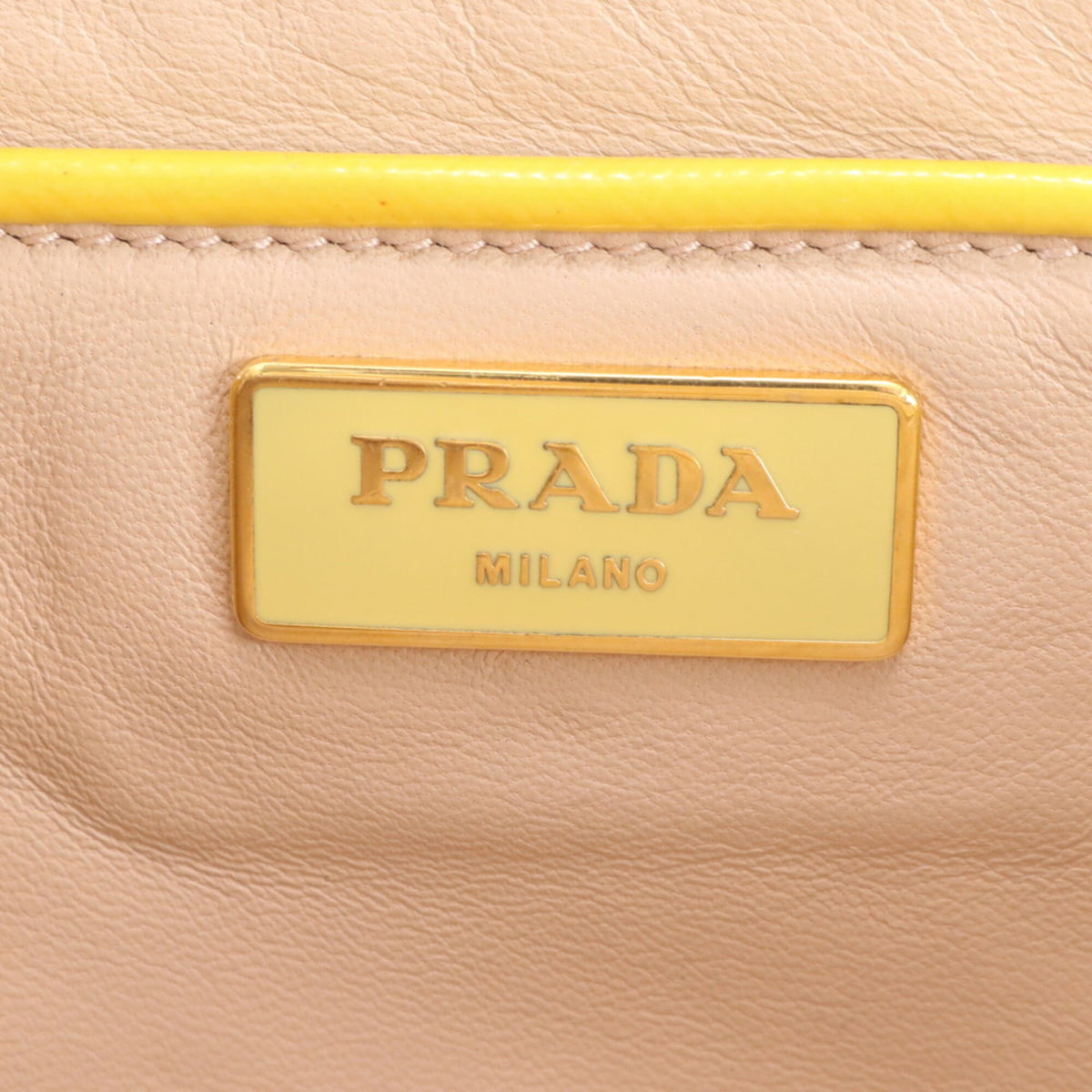 Prada Yellow Leather Crossbody Bag Shoulder Bag (Pre-Owned)