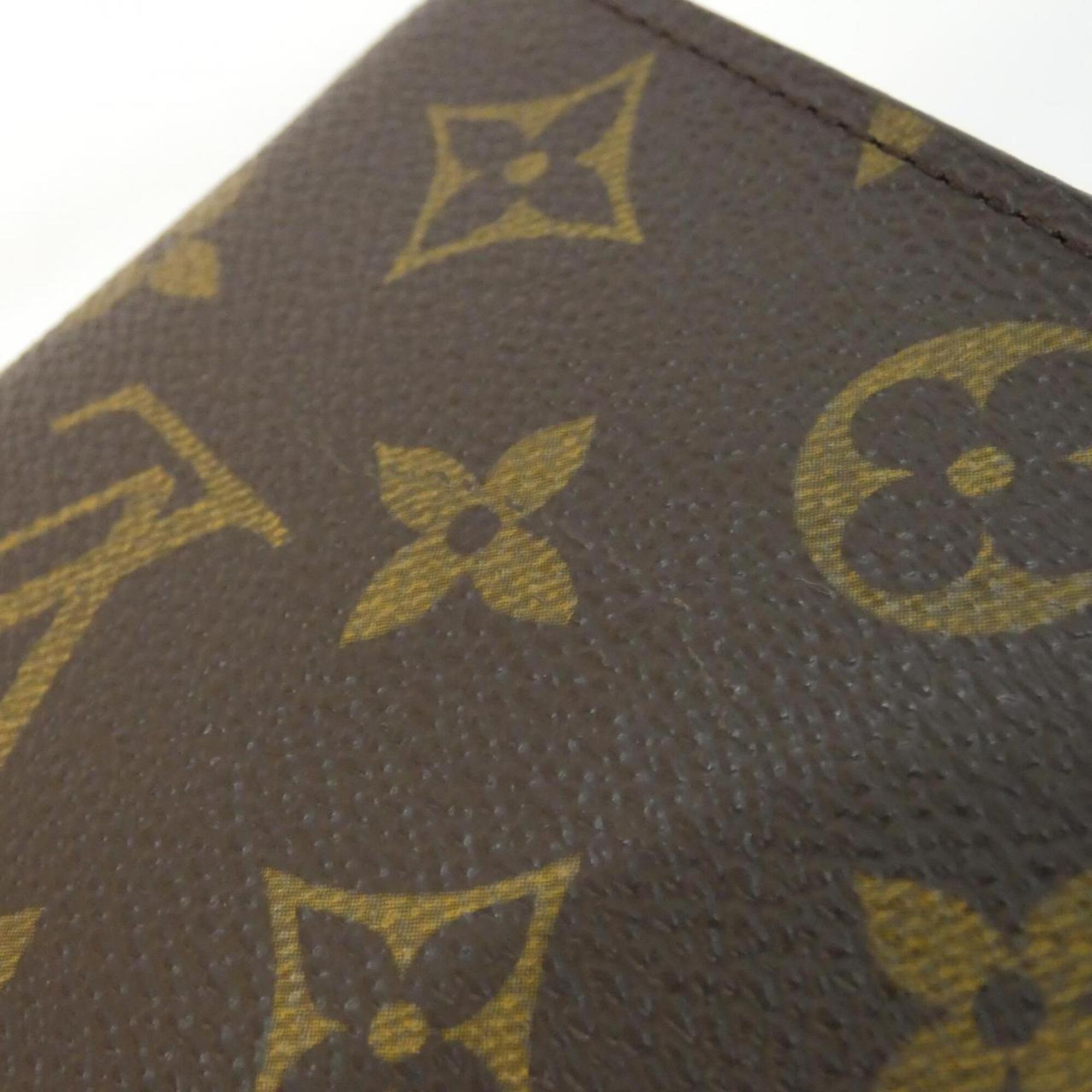 Louis Vuitton Marron Coated Canvas Wallet (Bi-Fold) (Pre-Owned)