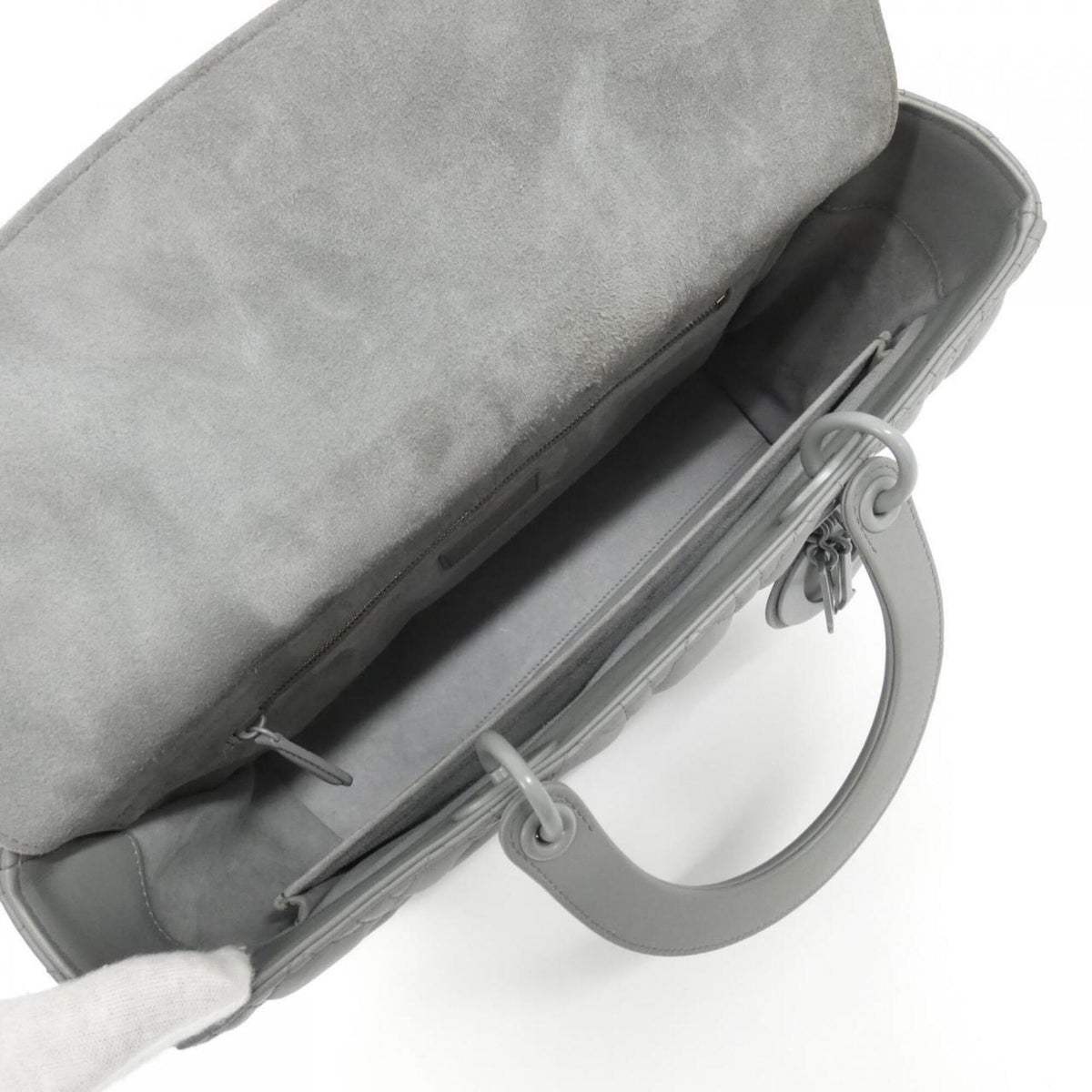 Christian Dior Gray Leather Handbag (Pre-Owned)