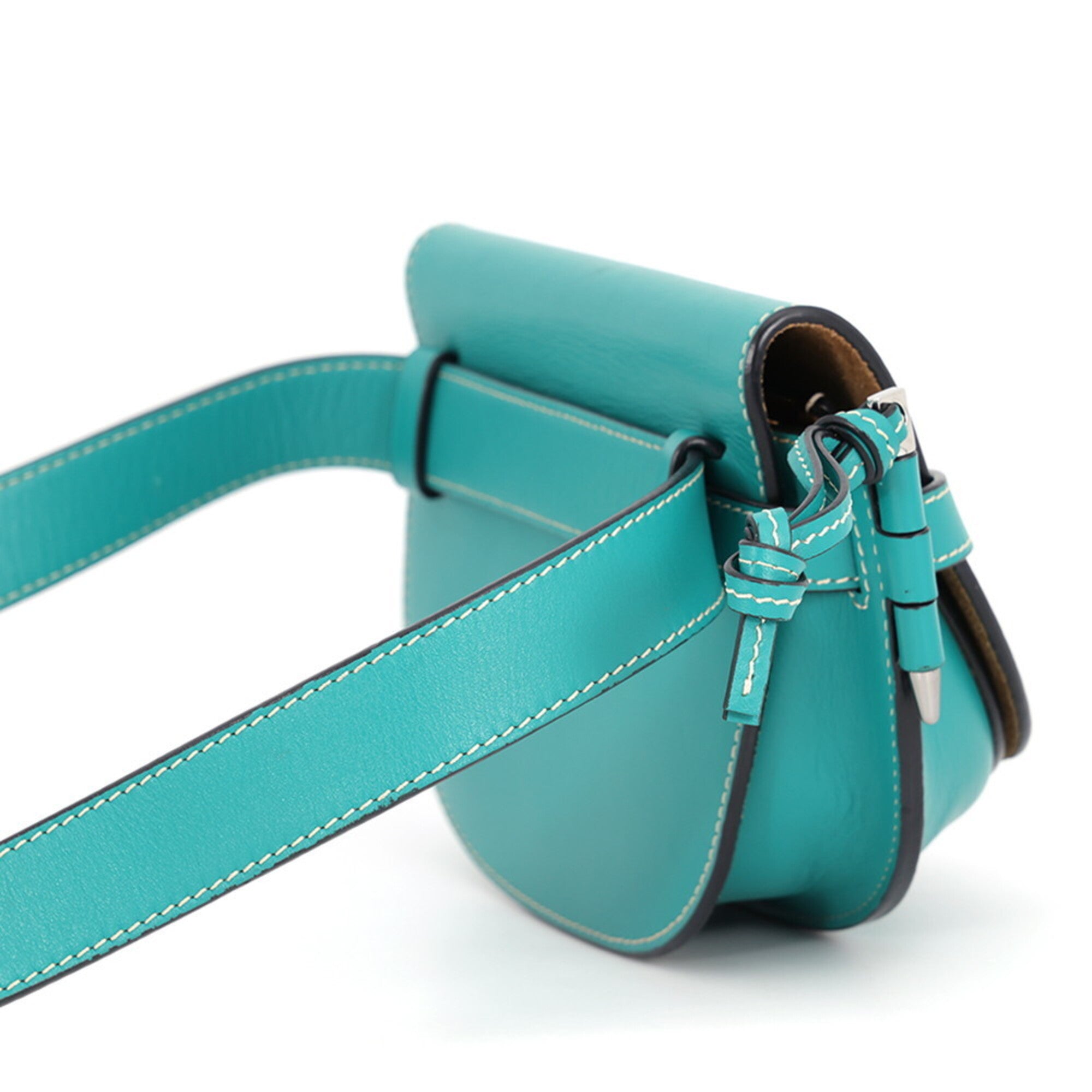 Loewe Green Leather Handbag Sling Bag (Pre-Owned)