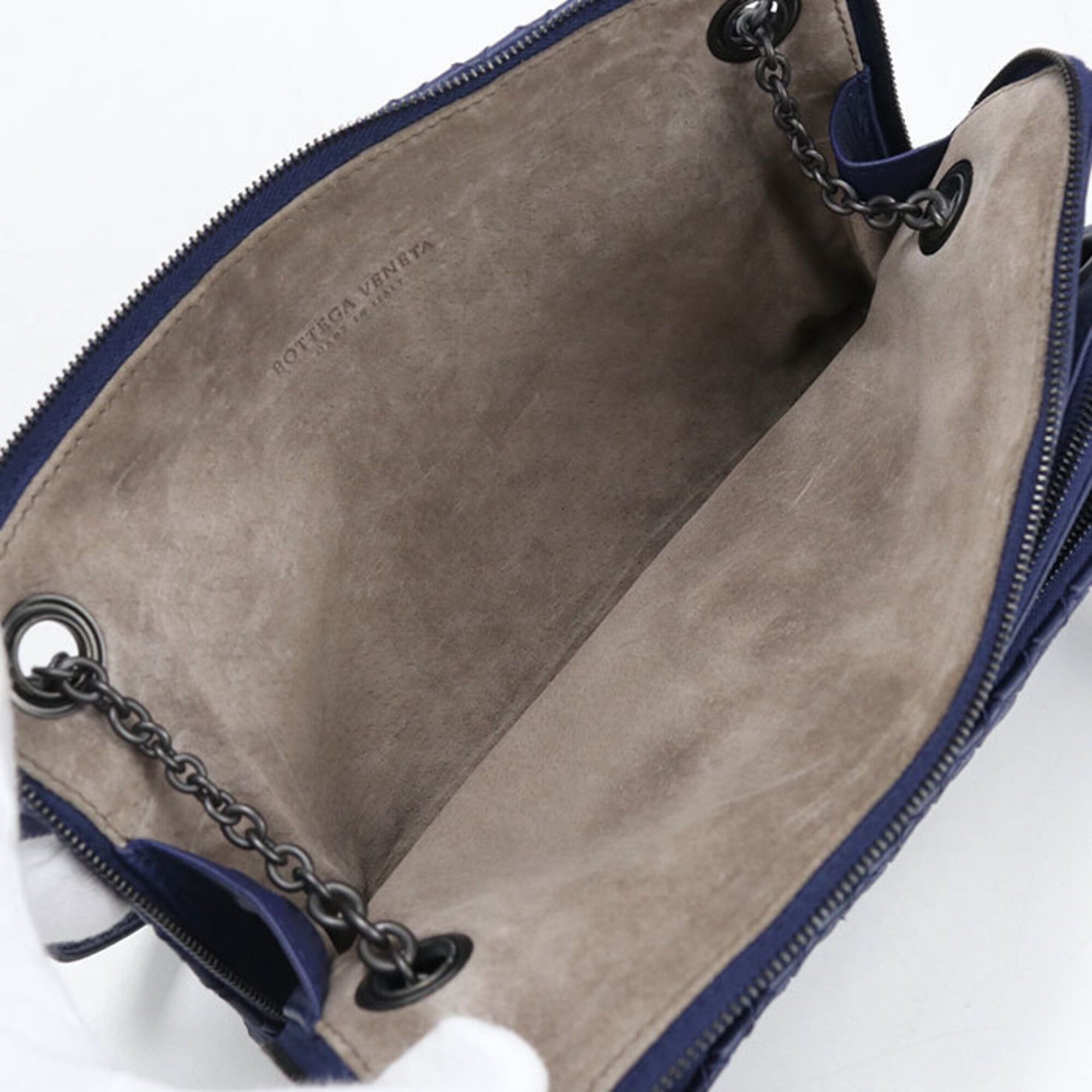 Bottega Veneta Blue Leather Handbag (Pre-Owned)