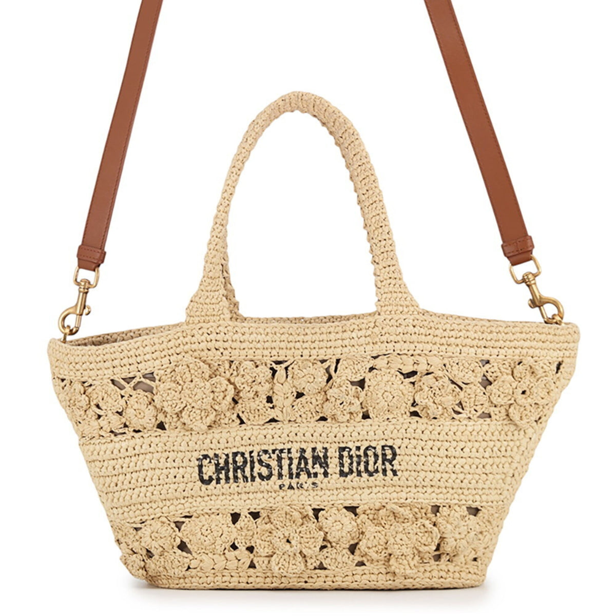 Christian Dior Brown Raffia Handbag (Pre-Owned)