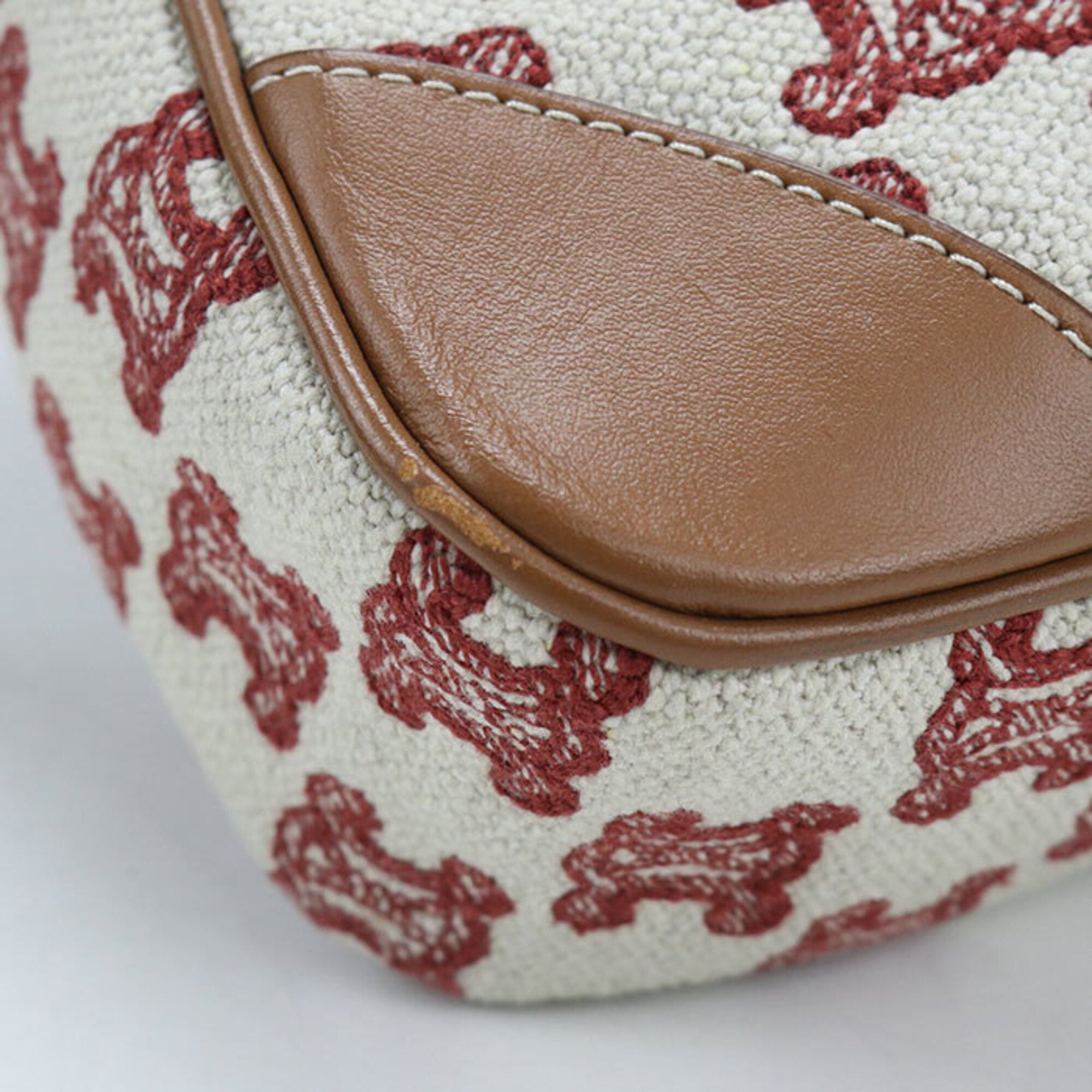Celine Brown Canvas Shoulder Bag (Pre-Owned)