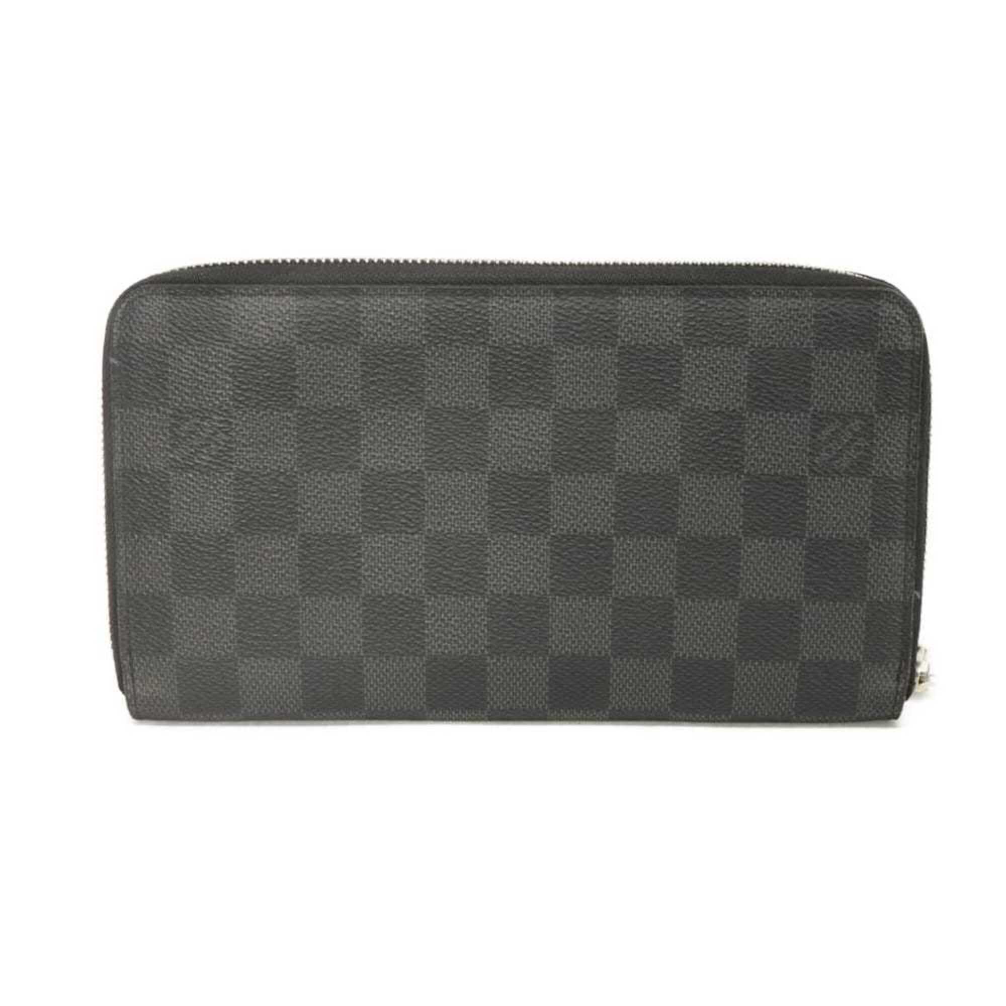 Louis Vuitton Damier Graphite Black Noir Damier Graphite Canvas Leather Long Wallet (Bi-Fold) (Pre-Owned)