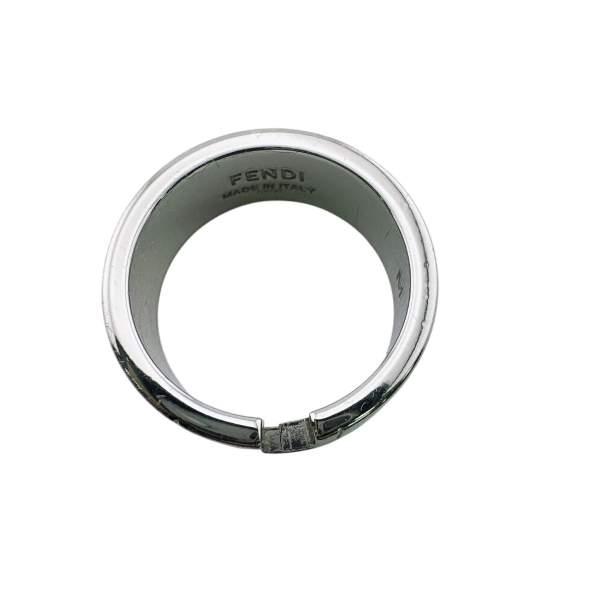 Fendi Silver Metal Band Ring (Pre-Owned)
