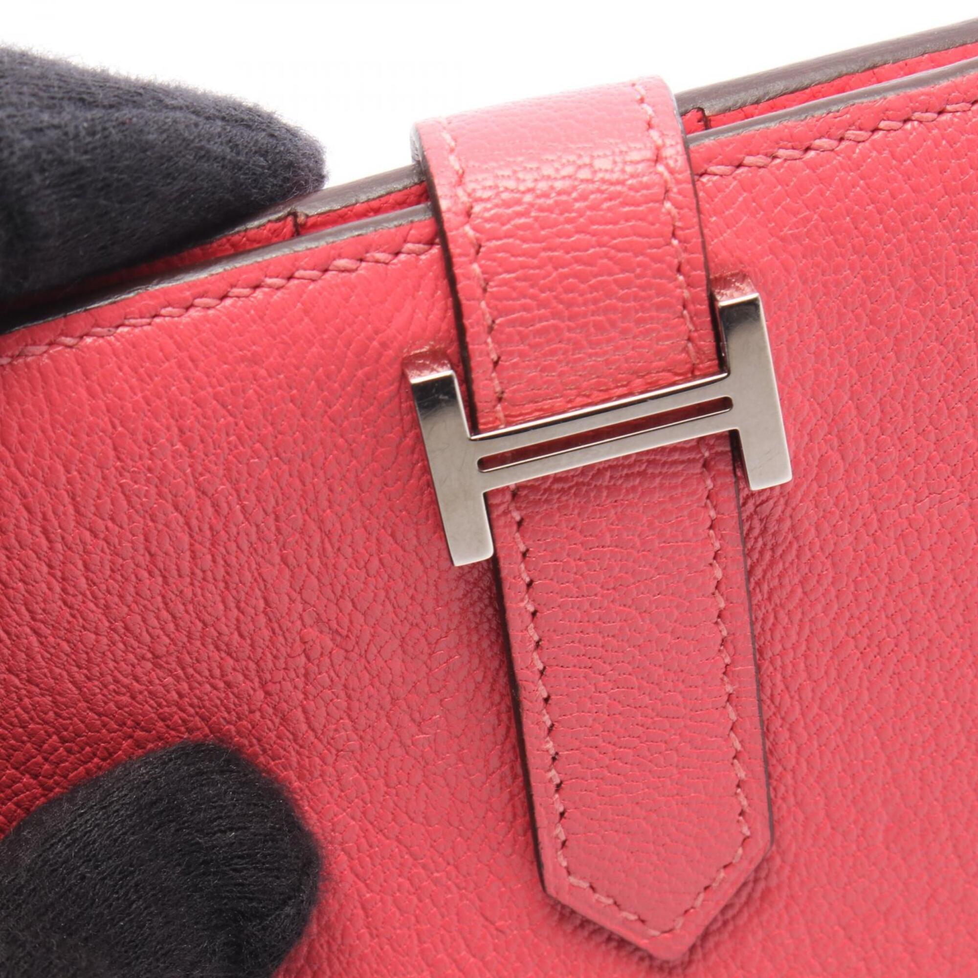 Hermes Pink Chevre Leather Wallet (Bi-Fold) (Pre-Owned)