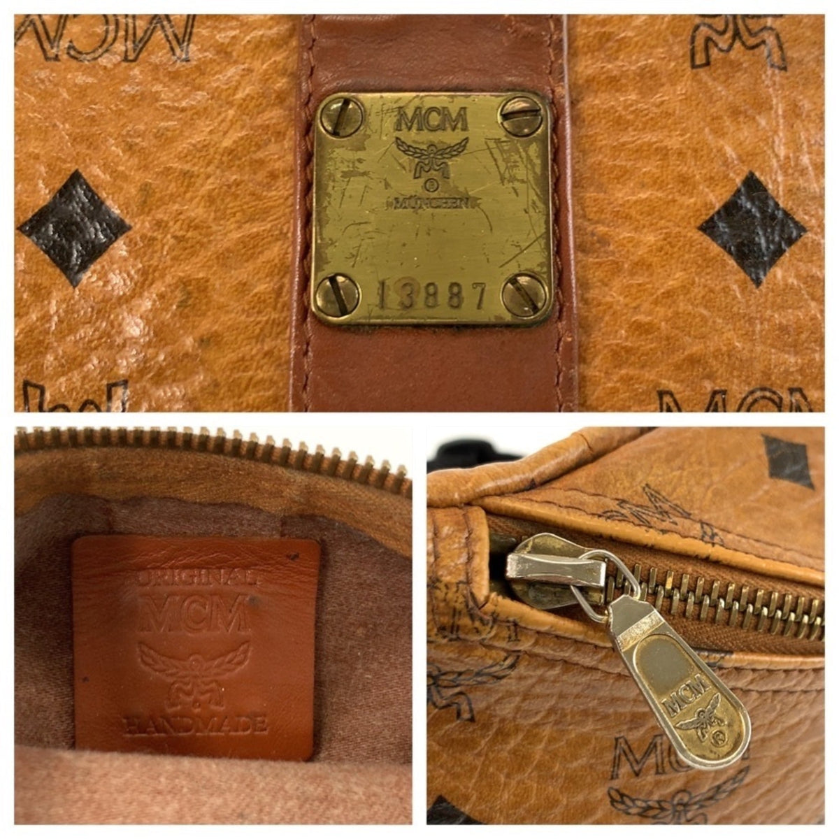 Mcm Brown Pvc Pouch Sling Bag (Pre-Owned)