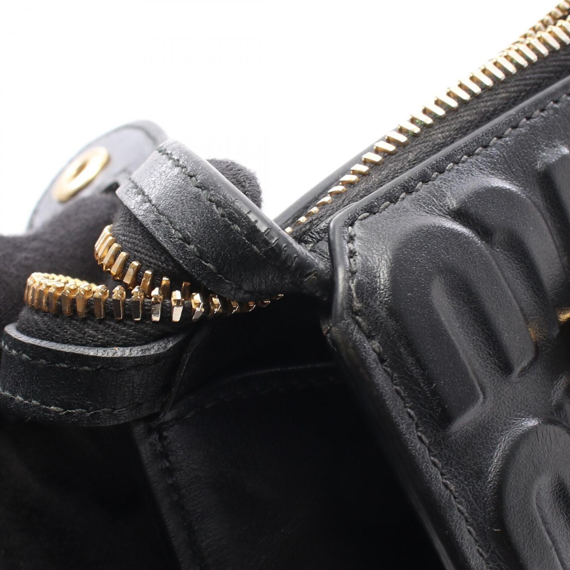 Miu Miu Black Leather Handbag Pouch (Pre-Owned)