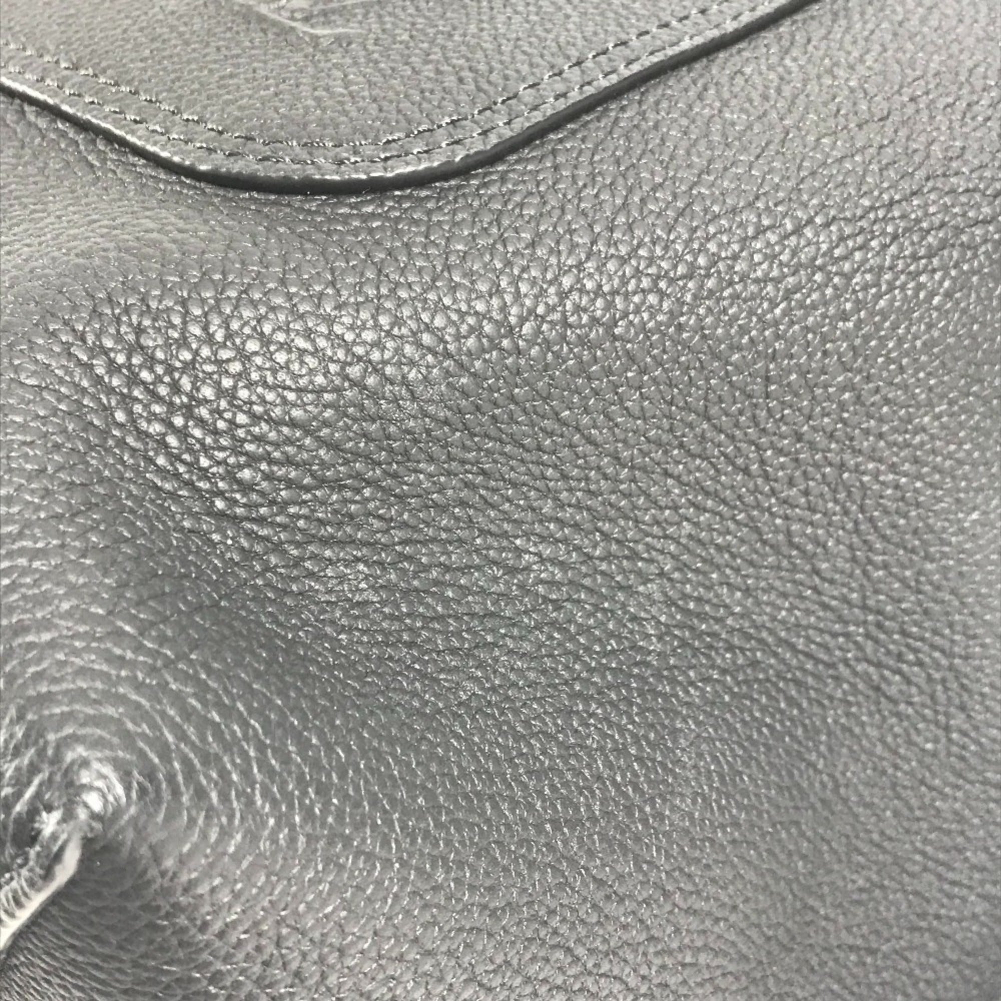 Louis Vuitton Black Noir Leather Backpack (Pre-Owned)