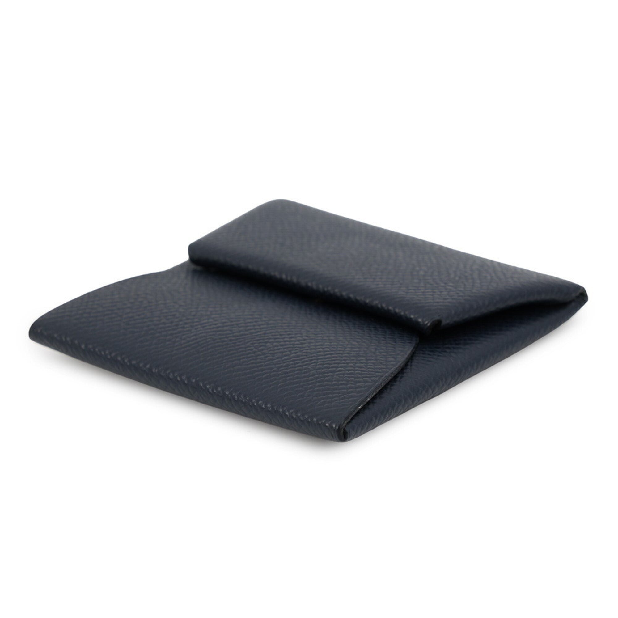 Hermes Blue Indigo Epsom Leather Coin Purse/Coin Case (Pre-Owned)