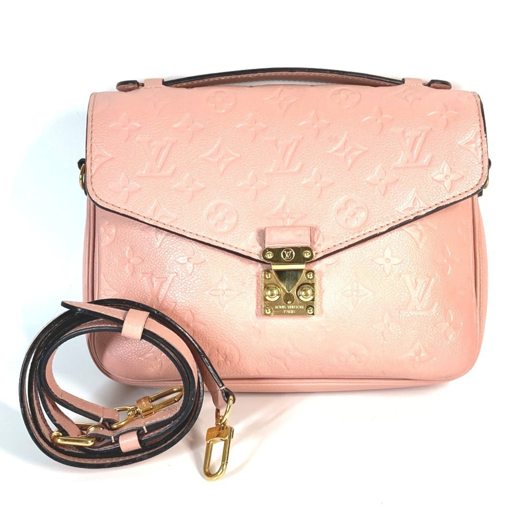 Louis Vuitton Pink Rose Poudre Monogram Empreinte Handbag Shoulder Bag (Pre-Owned)