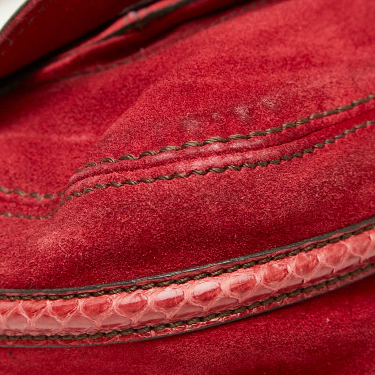 Cartier Marcello Red Color Leather Shoulder Bag (Pre-Owned)