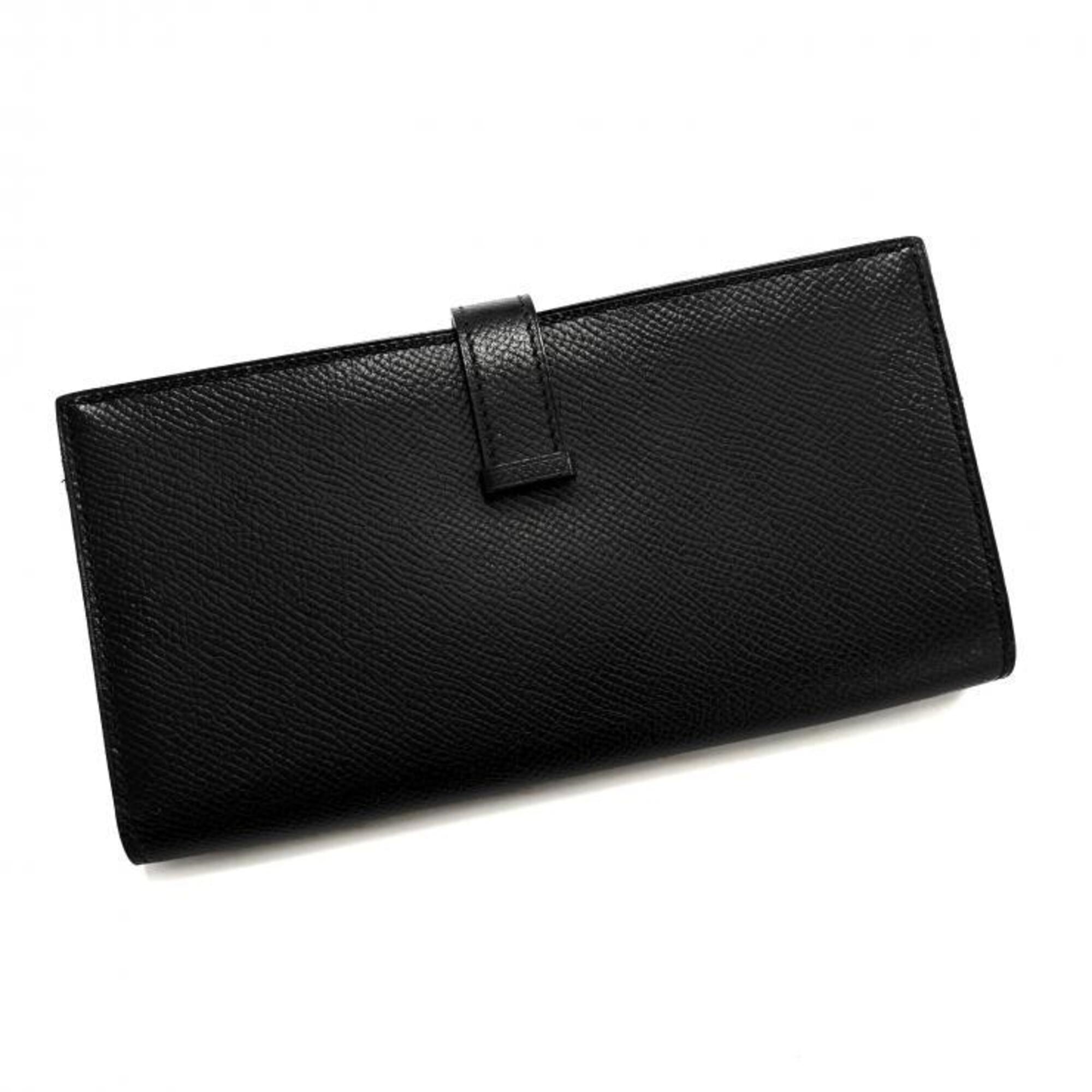 Hermes Black Epsom Leather Long Wallet (Bi-Fold) (Pre-Owned)