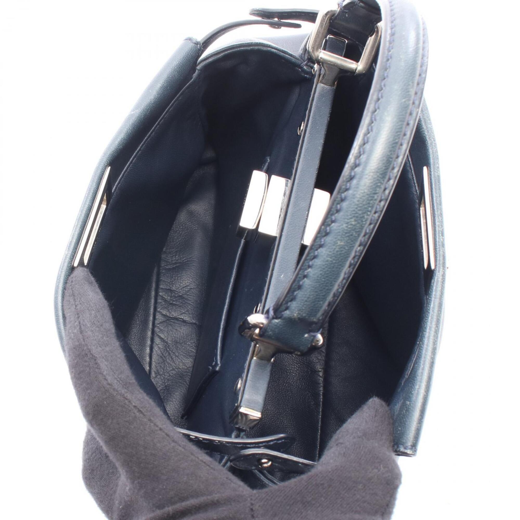 Fendi Navy Leather Handbag (Pre-Owned)