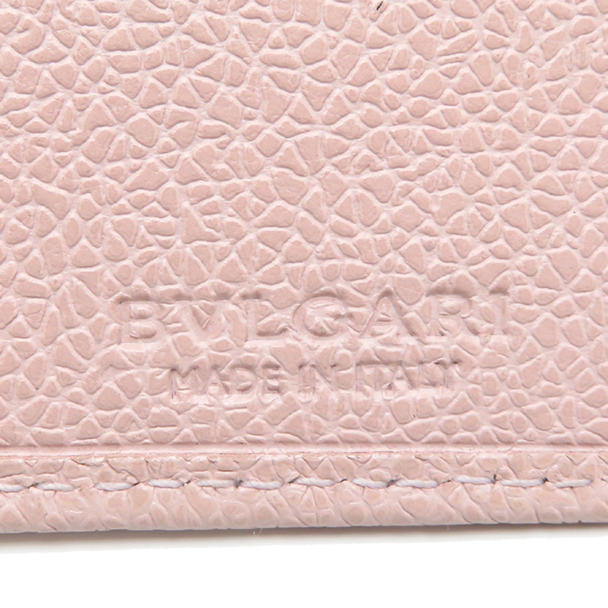 Bvlgari Pink Leather Long Wallet (Bi-Fold) (Pre-Owned)