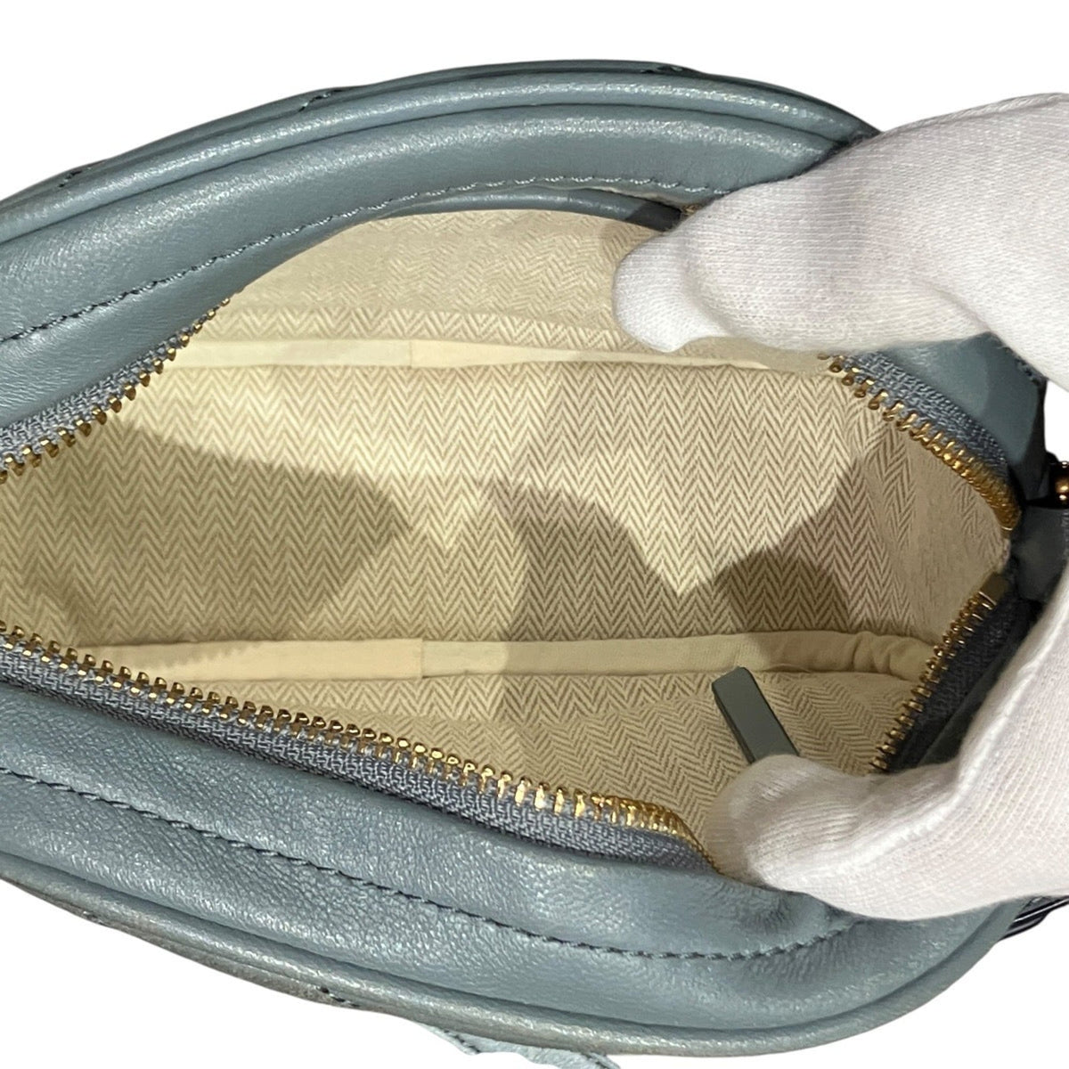 Tory Burch Gray Leather Shoulder Bag (Pre-Owned)