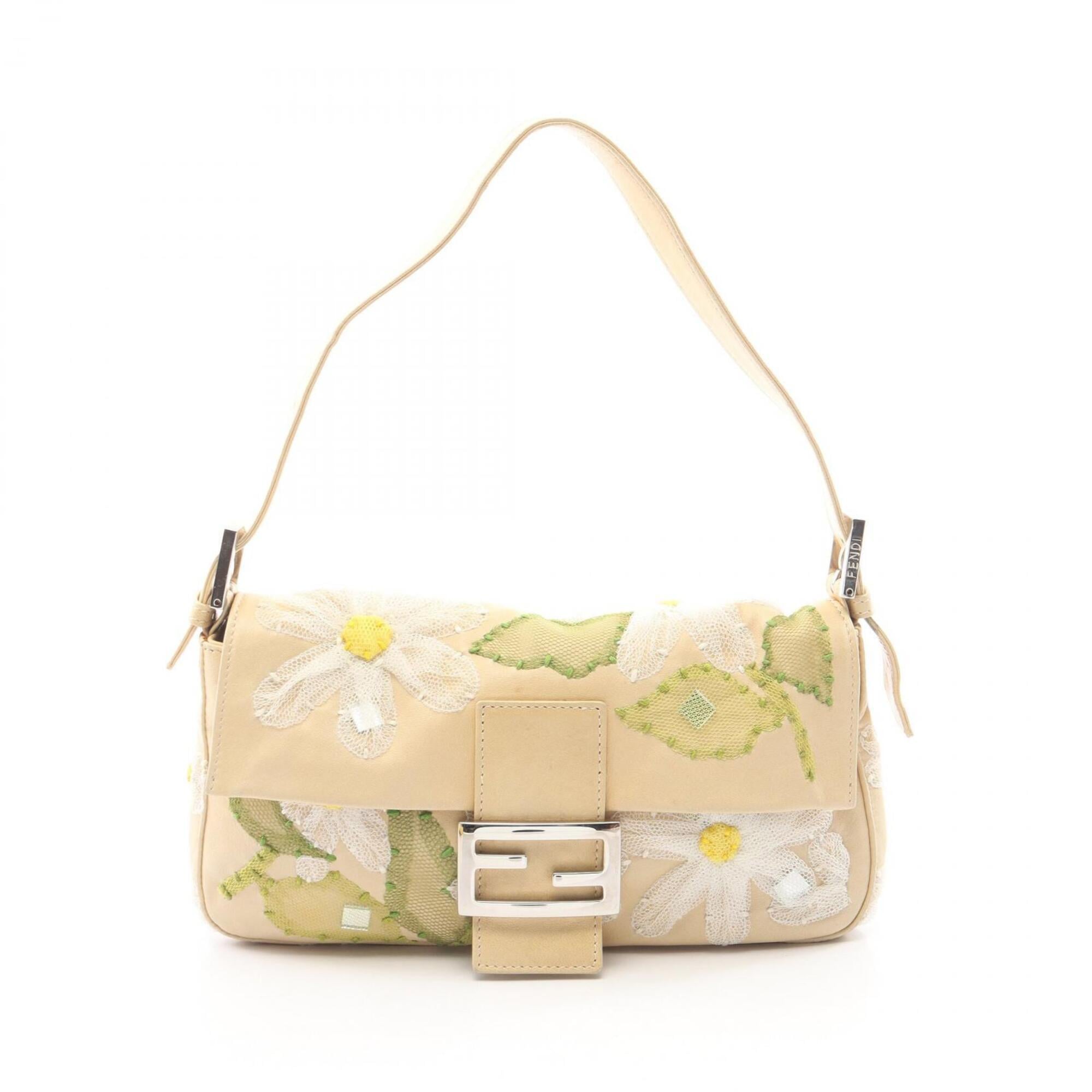 Fendi Beige Multi-Color Leather Handbag (Pre-Owned)