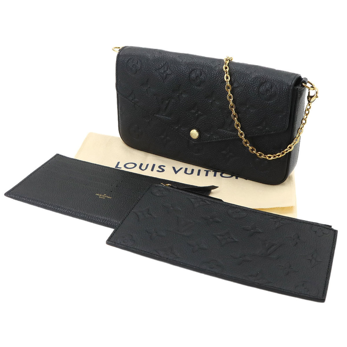 Louis Vuitton Noir Monogram Empreinte Pochette (Pre-Owned)