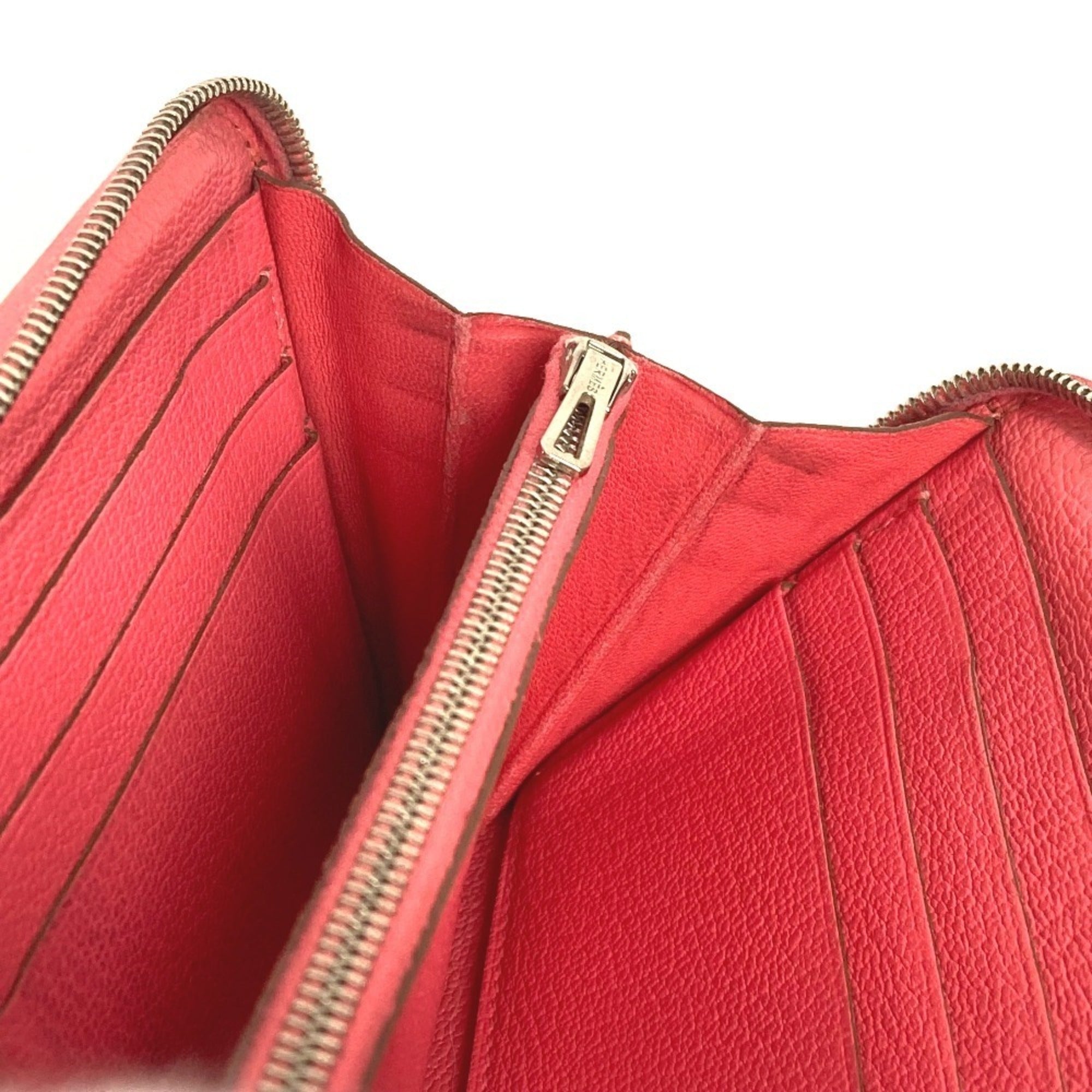 Hermes Pink Chevre Leather Long Wallet (Bi-Fold) (Pre-Owned)