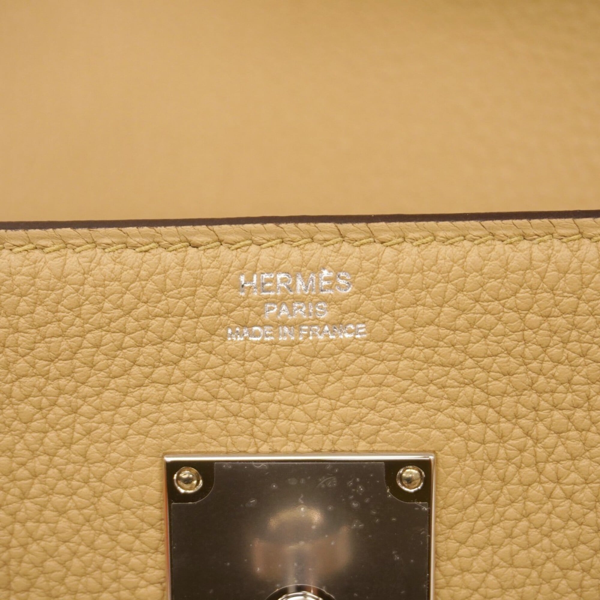 Hermes Beige Togo Leather Shoulder Bag (Pre-Owned)