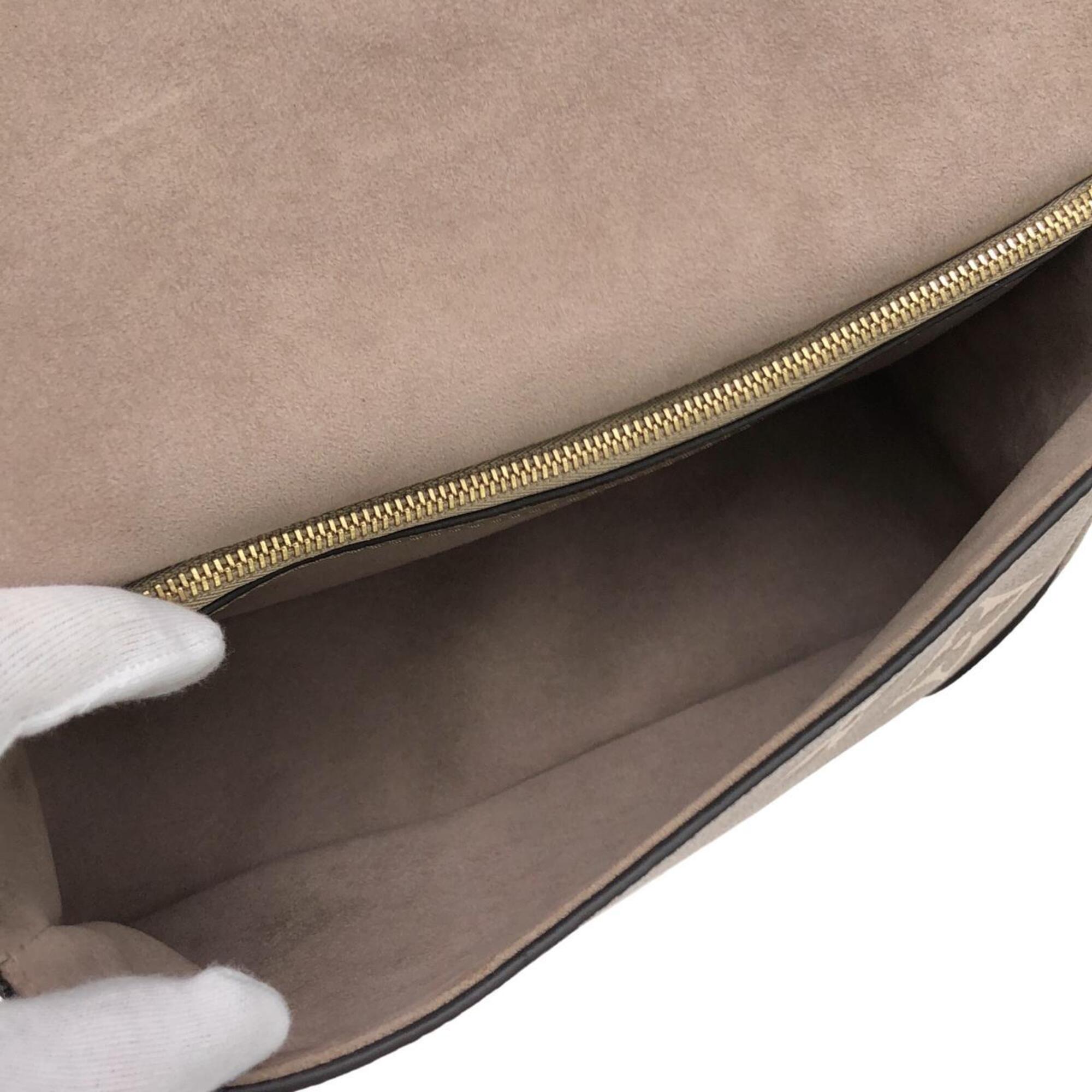 Louis Vuitton Cream Tourterelle Leather Shoulder Bag (Pre-Owned)