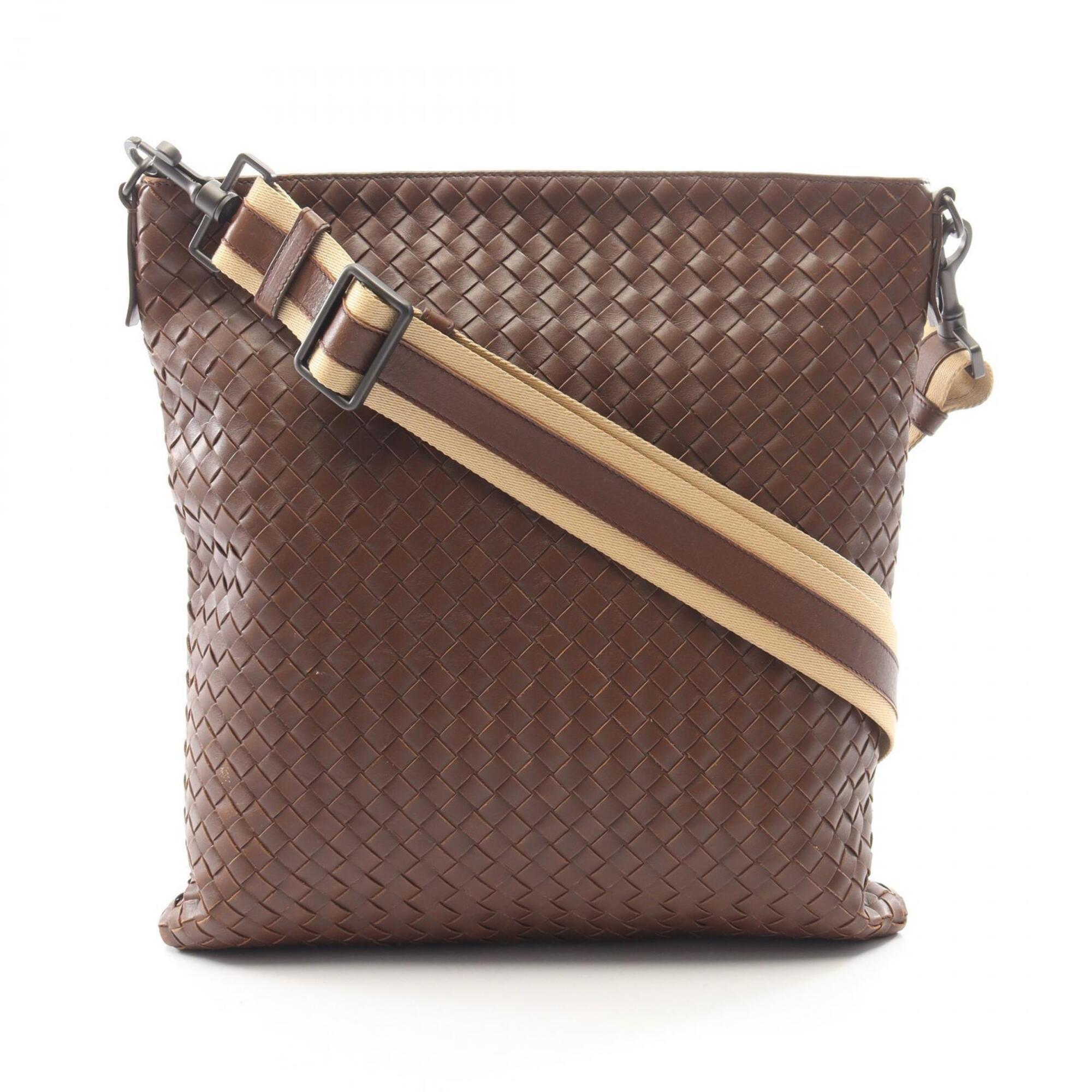 Bottega Veneta Brown Intrecciato Handbag Shoulder Bag (Pre-Owned)