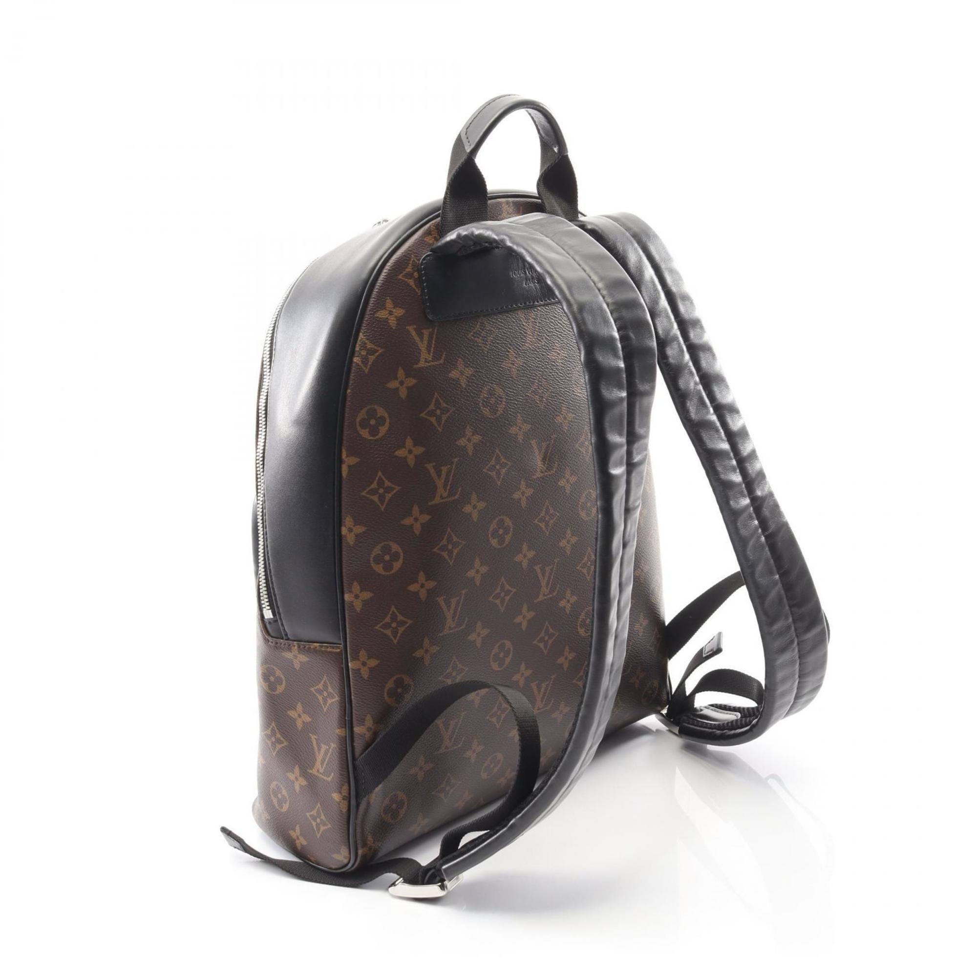 Louis Vuitton Black Brown Monogram Macassar Coated Canvas Leather Backpack (Pre-Owned)