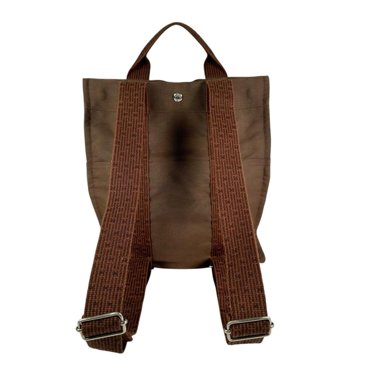 Hermes Brown Canvas Backpack (Pre-Owned)