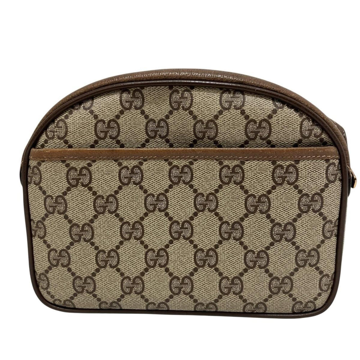 Gucci Beige Brown Gg Supreme Shoulder Bag (Pre-Owned)