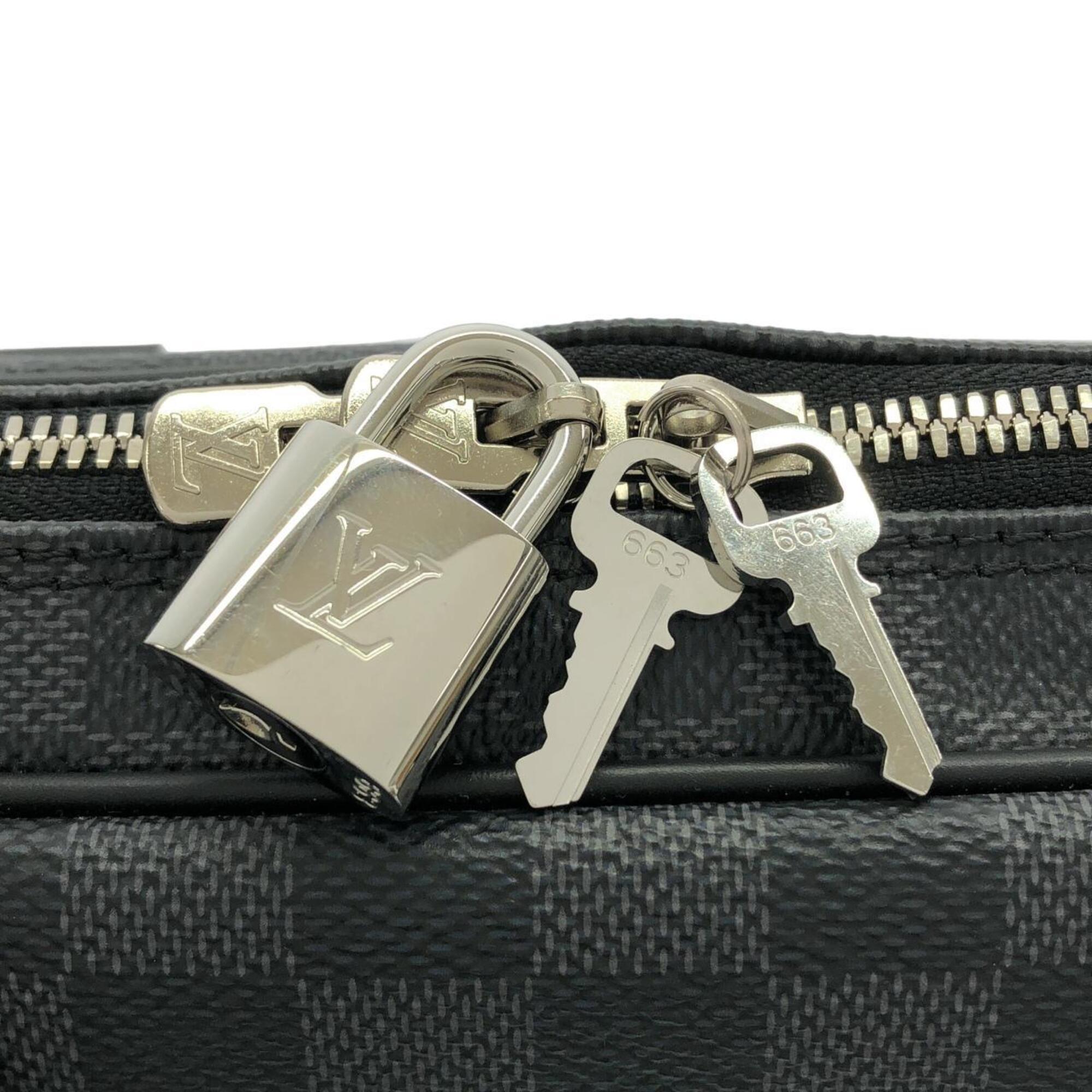 Louis Vuitton Dark Gray Graphite Coated Canvas Handbag (Pre-Owned)