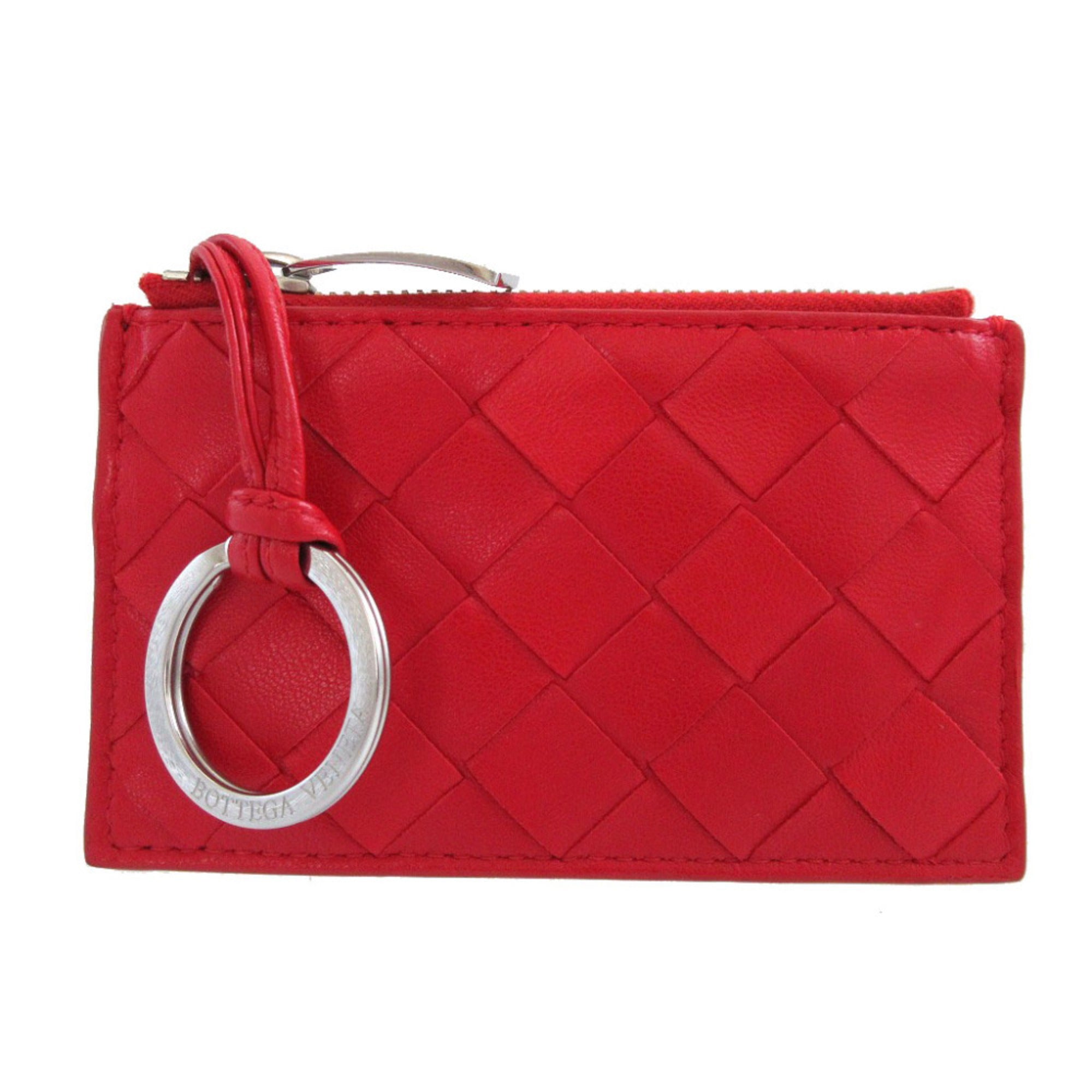 Bottega Veneta Red Color Leather Coin Purse/Coin Case (Pre-Owned)