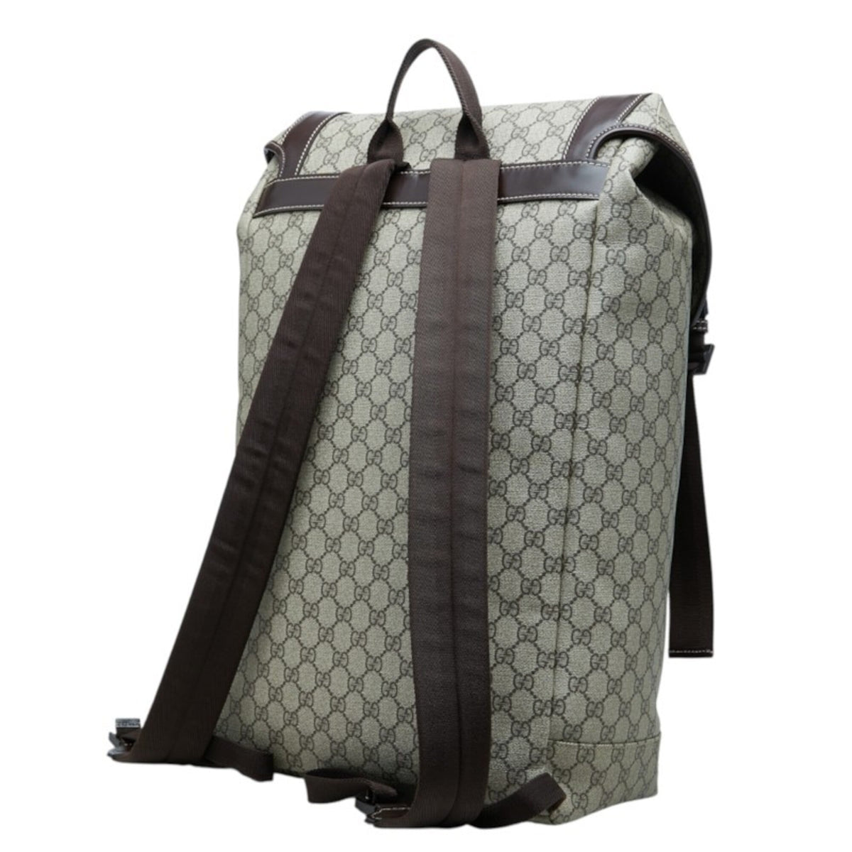 Gucci Beige Brown Pvc Leather Backpack (Pre-Owned)