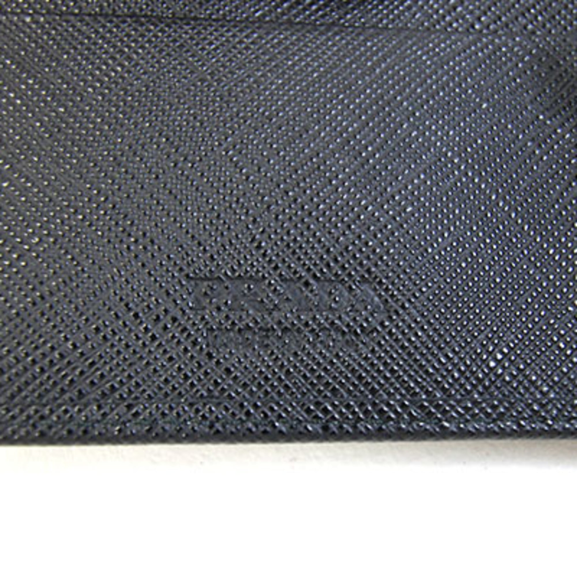 Prada Black Leather Long Bill Wallet (Bi-Fold) (Pre-Owned)