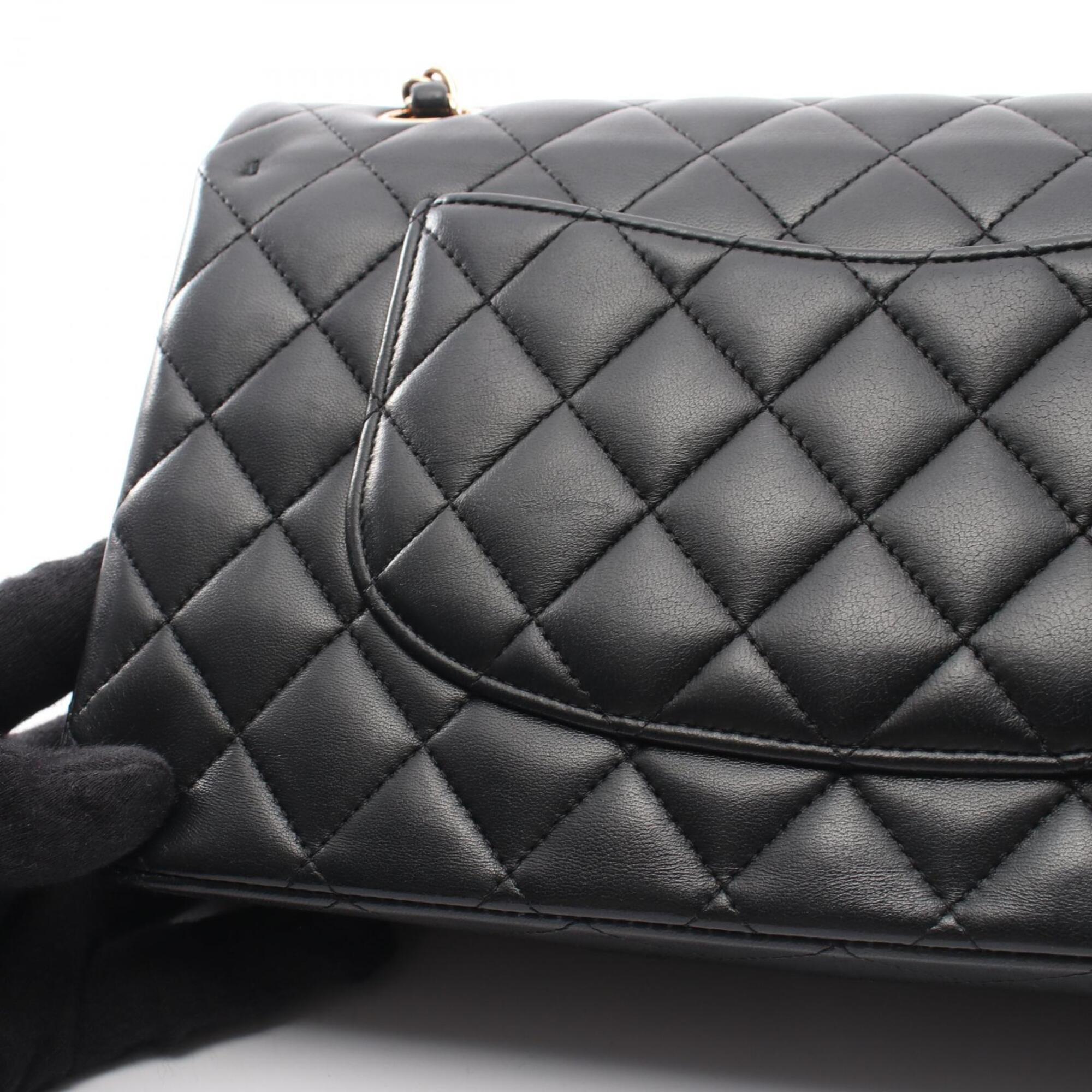 Chanel Black Leather Handbag Shoulder Bag (Pre-Owned)