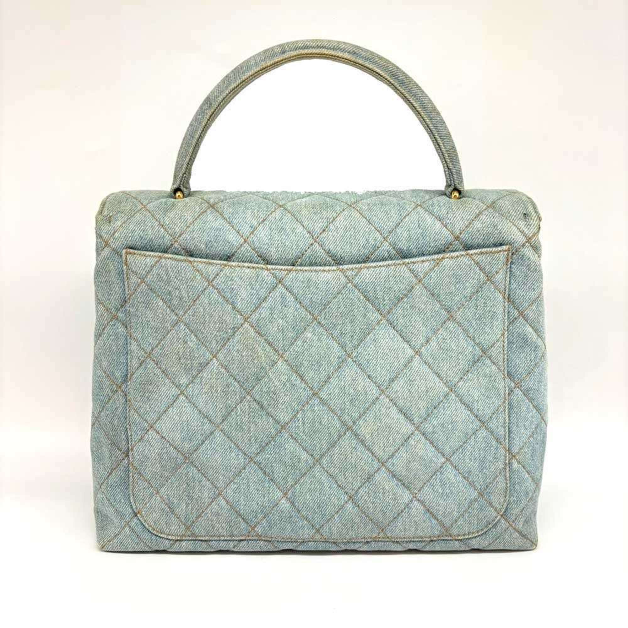 Chanel Denim Denim Leather Handbag (Pre-Owned)