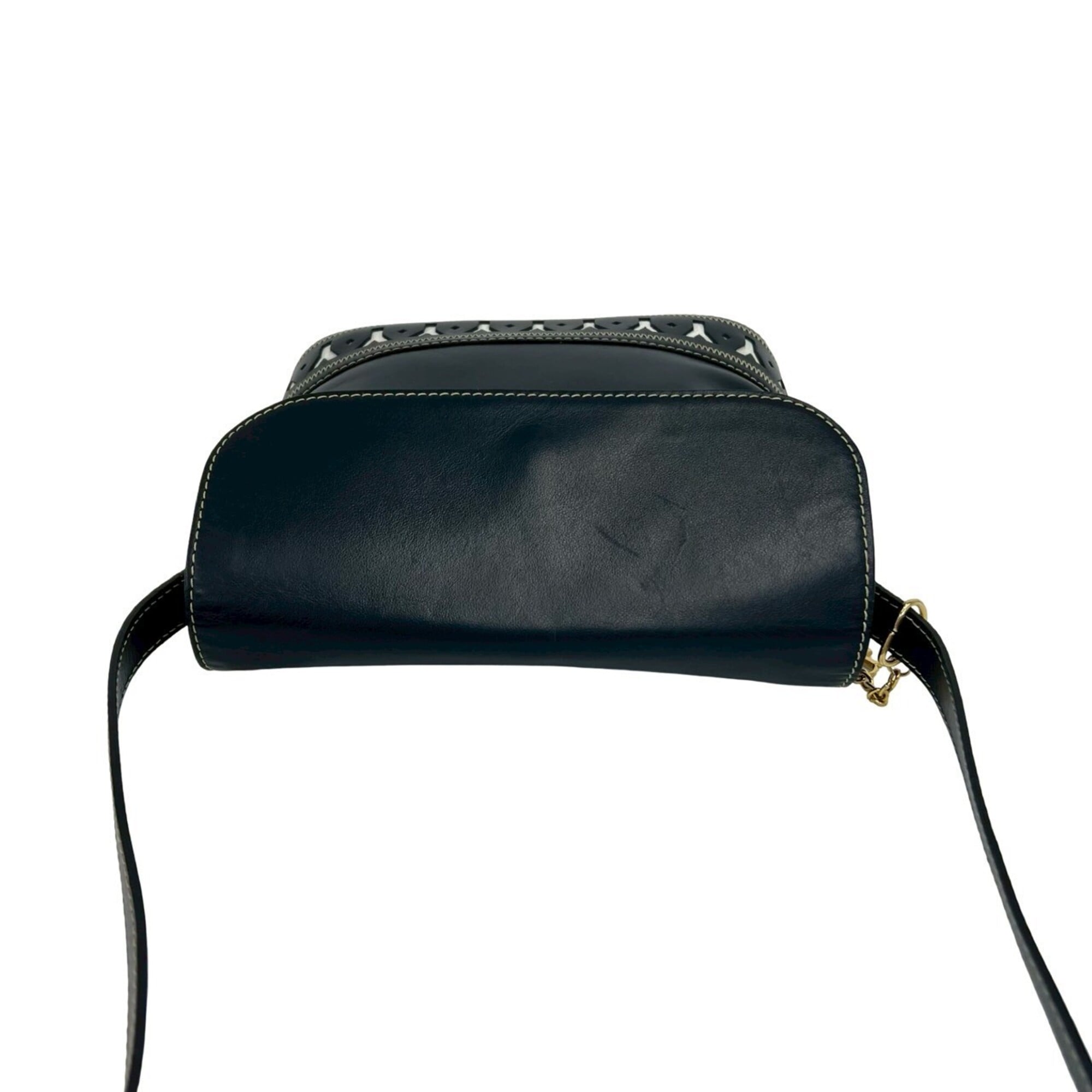 Yves Saint Laurent Navy Leather Shoulder Bag (Pre-Owned)