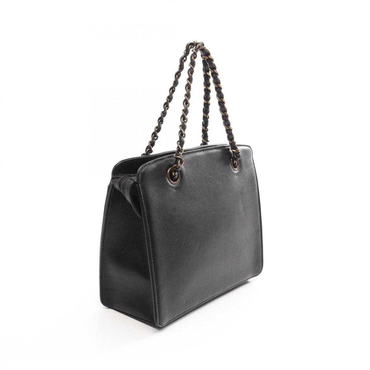 Chanel Black Leather Handbag (Pre-Owned)