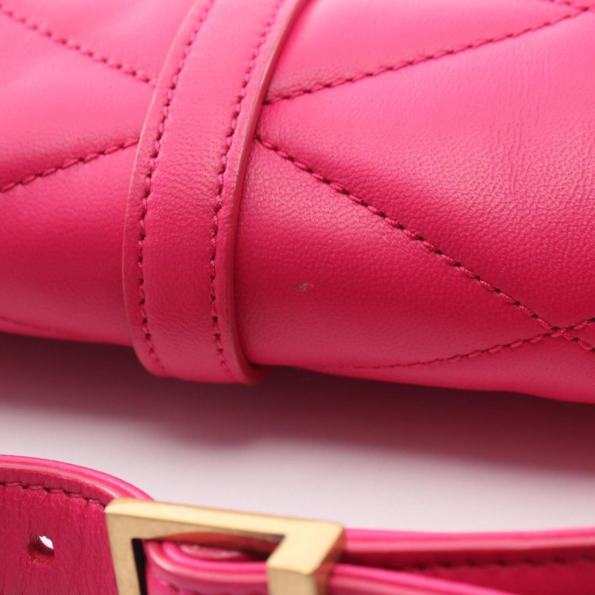 Saint Laurent Pink Leather Handbag Shoulder Bag (Pre-Owned)