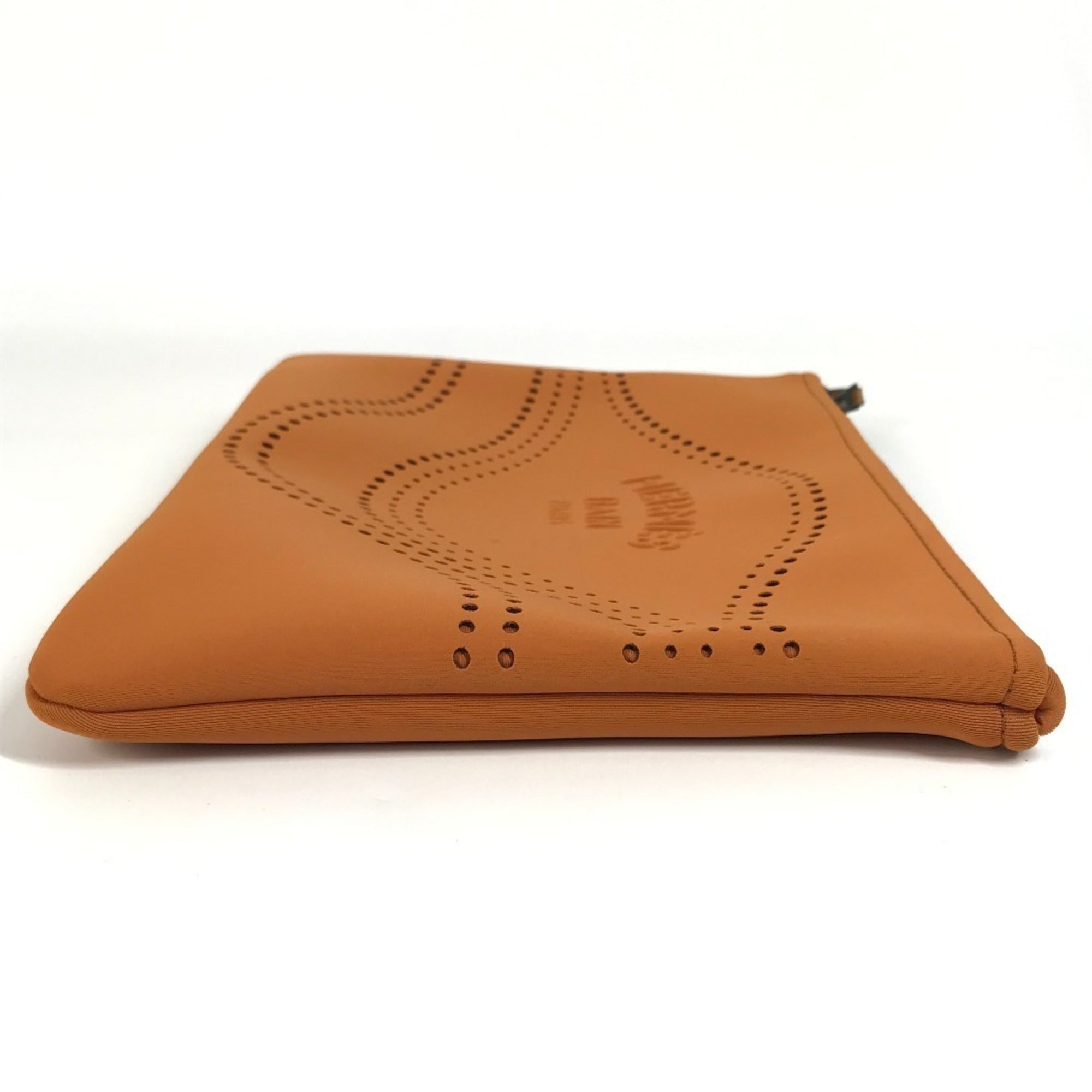 Hermes Orange Polyamide Clutch Bag Pouch (Pre-Owned)