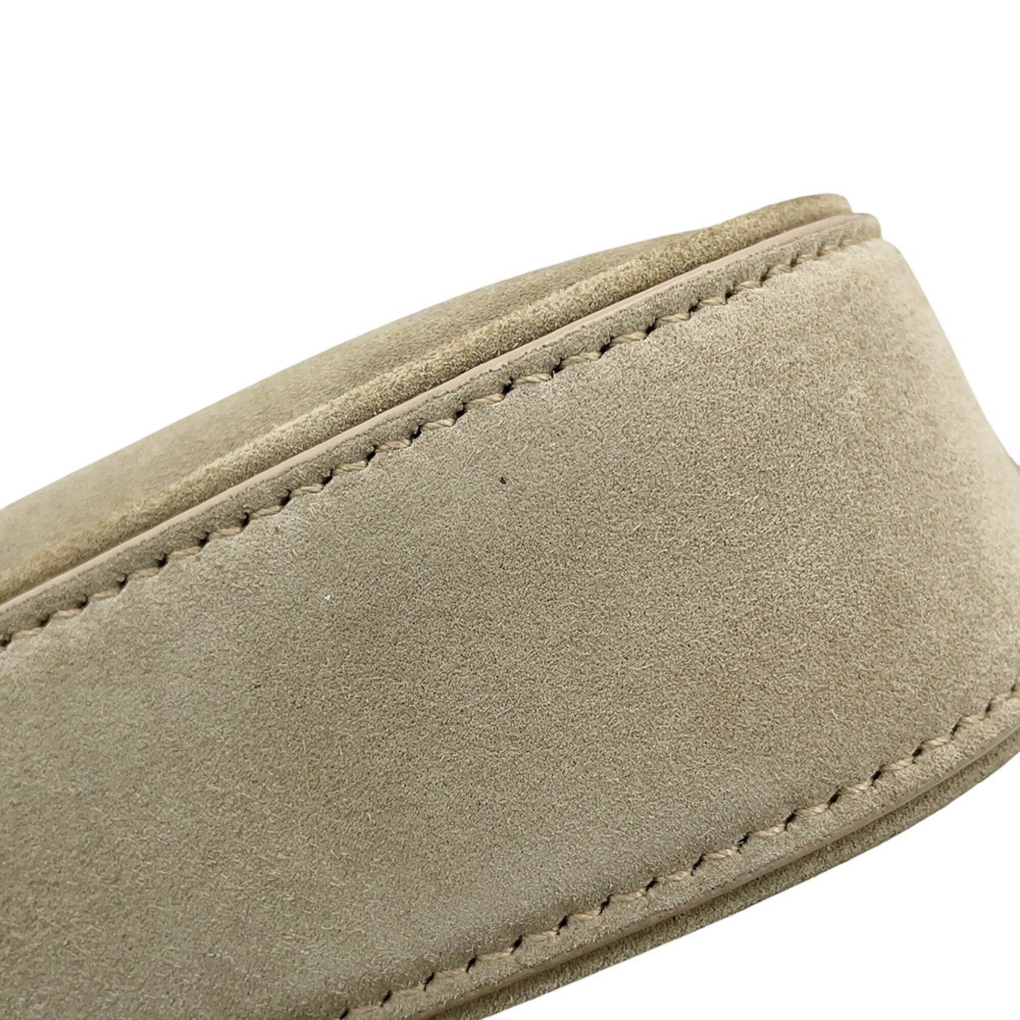 Yves Saint Laurent Beige Suede Handbag Shoulder Bag (Pre-Owned)