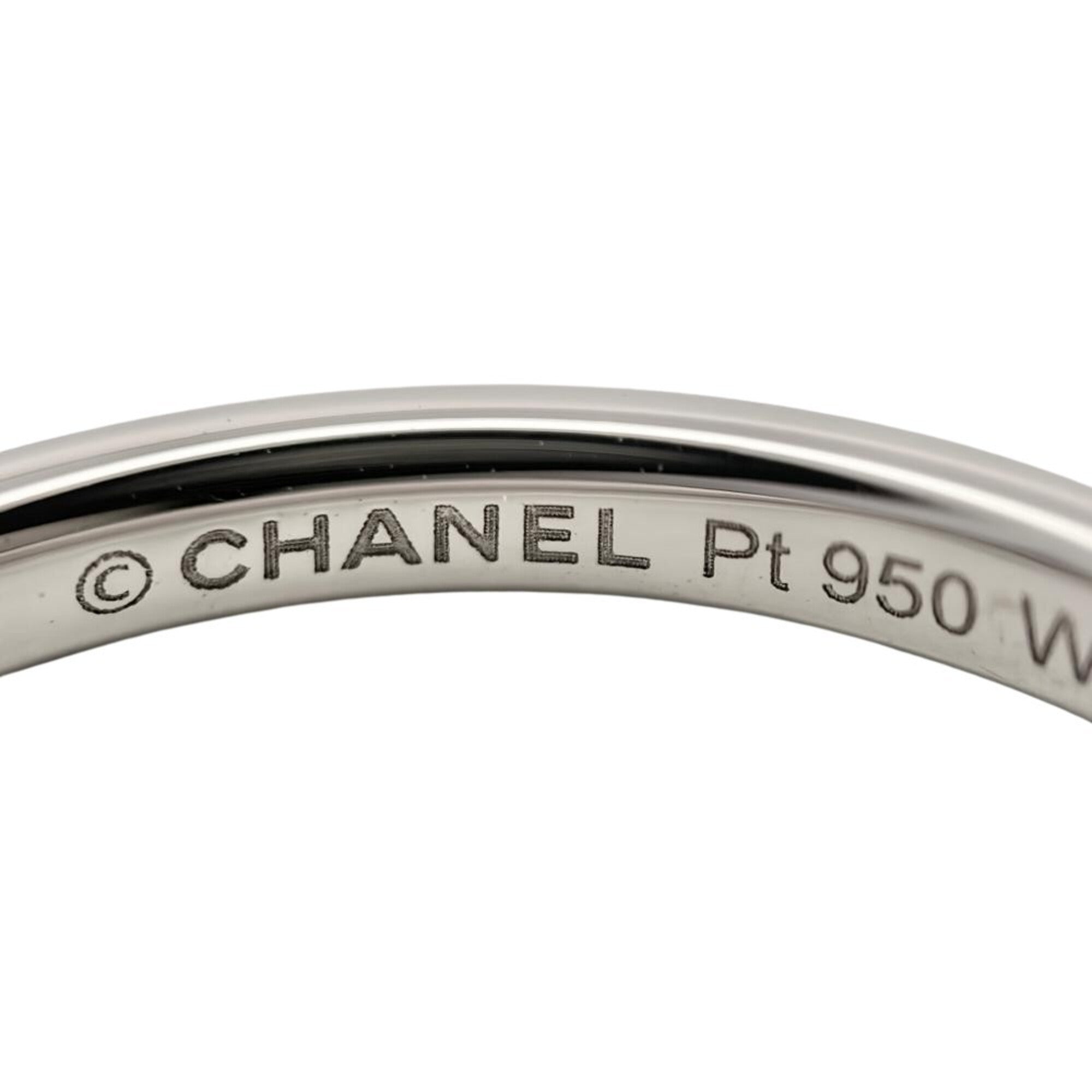 Chanel Platinum 950 Band Ring (Pre-Owned)
