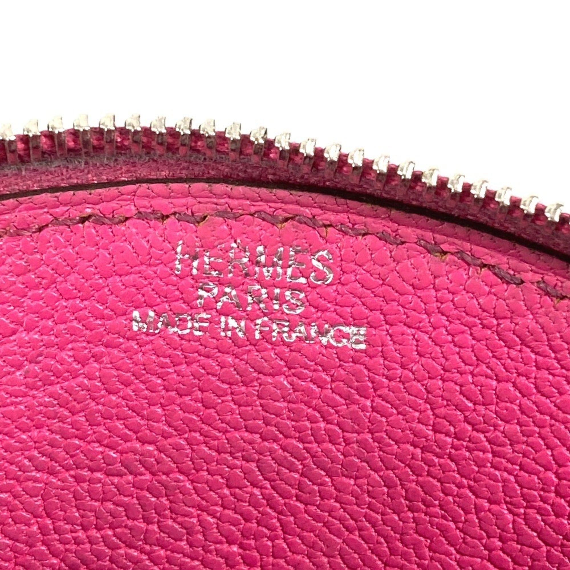 Hermes Pink Chevre Leather Coin Purse/Coin Case (Pre-Owned)