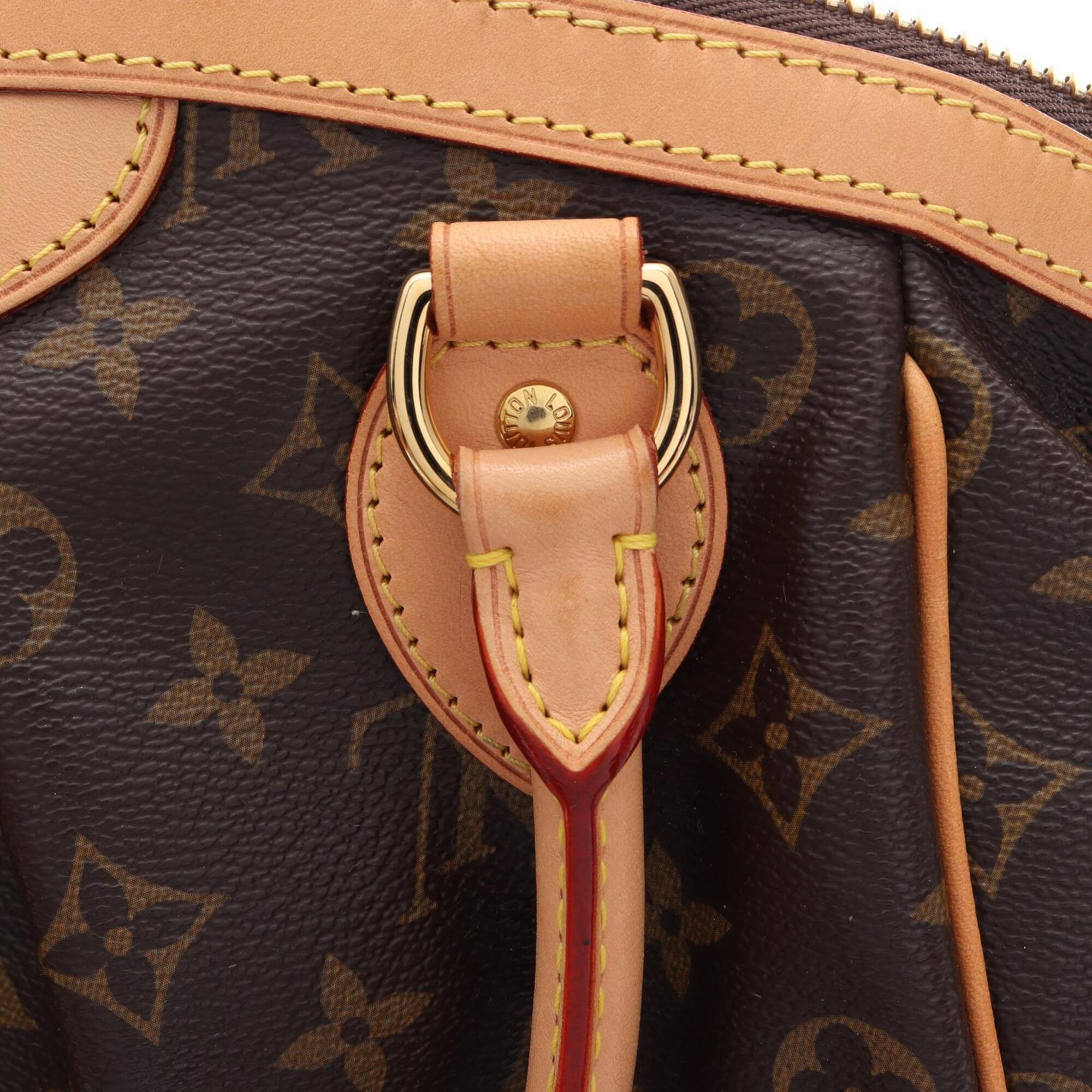 Louis Vuitton Brown Pvc Coated Canvas Leather Handbag (Pre-Owned)