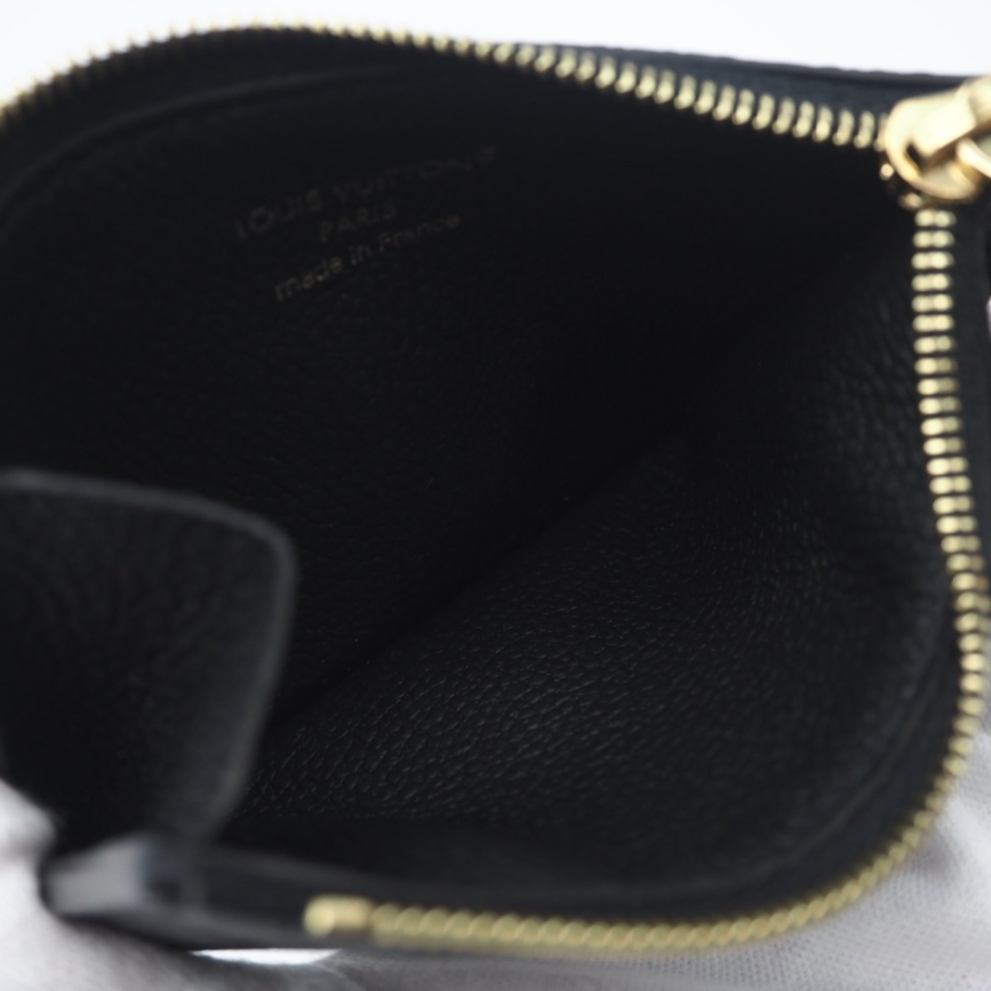Louis Vuitton Black Noir Leather Coin Purse/Coin Case (Pre-Owned)