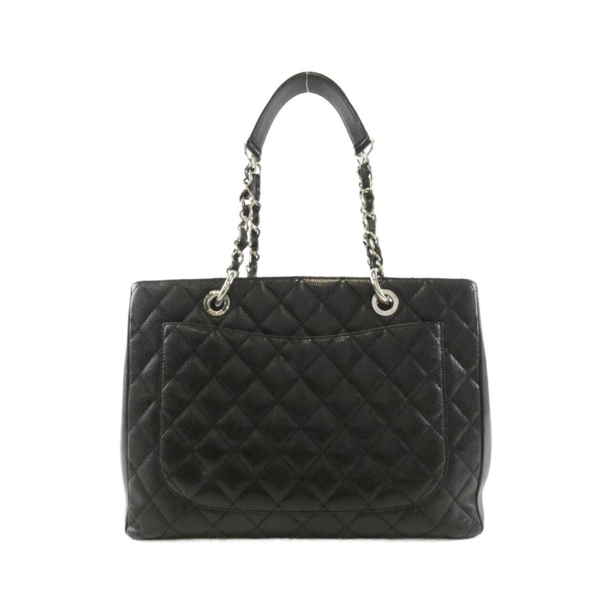 Chanel Black Grained Calfskin Shoulder Bag (Pre-Owned)