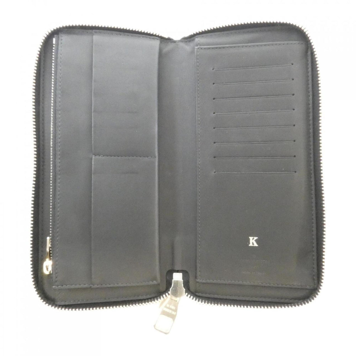 Louis Vuitton Black Coated Canvas Long Wallet (Bi-Fold) (Pre-Owned)