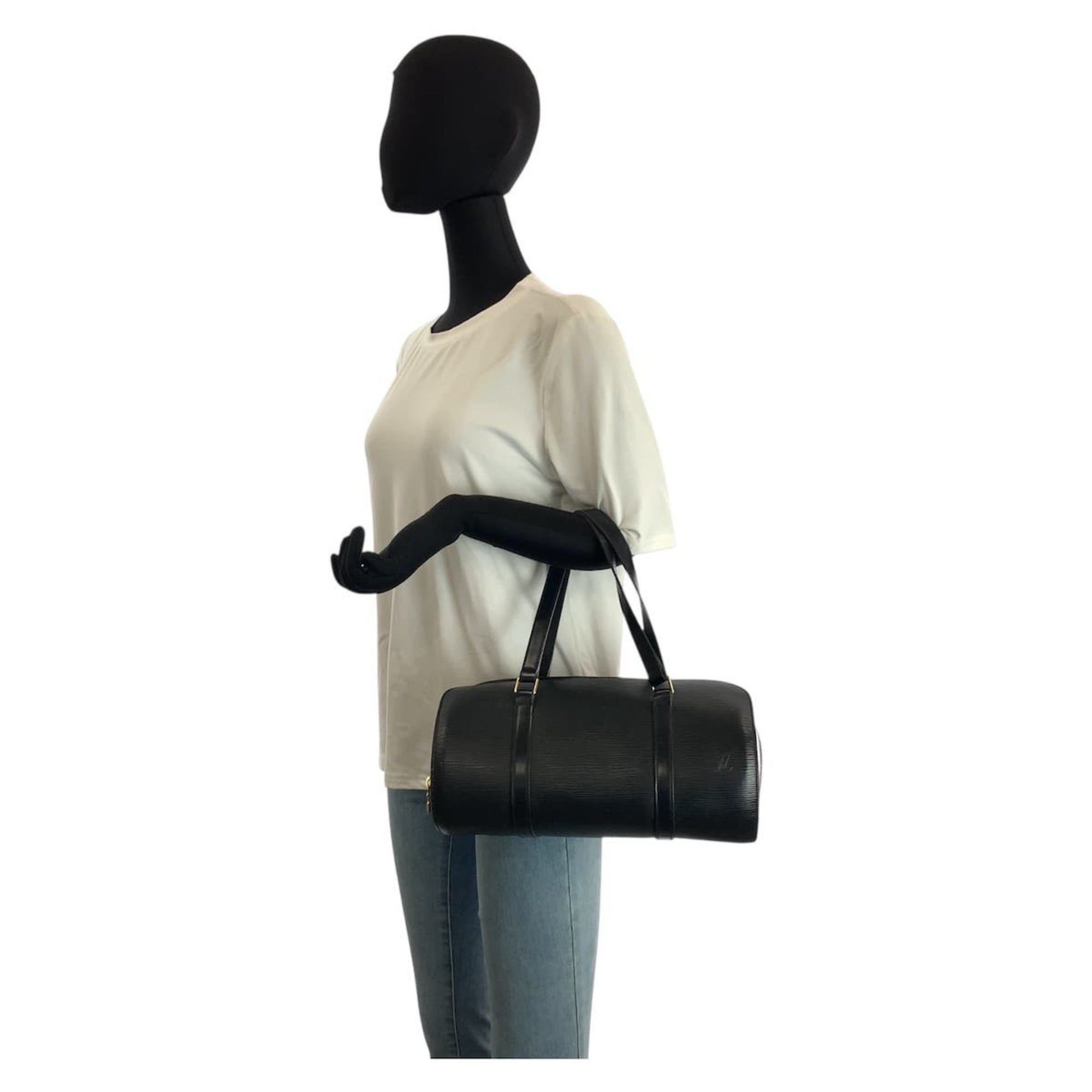 Louis Vuitton Black Epi Leather Handbag Shoulder Bag (Pre-Owned)