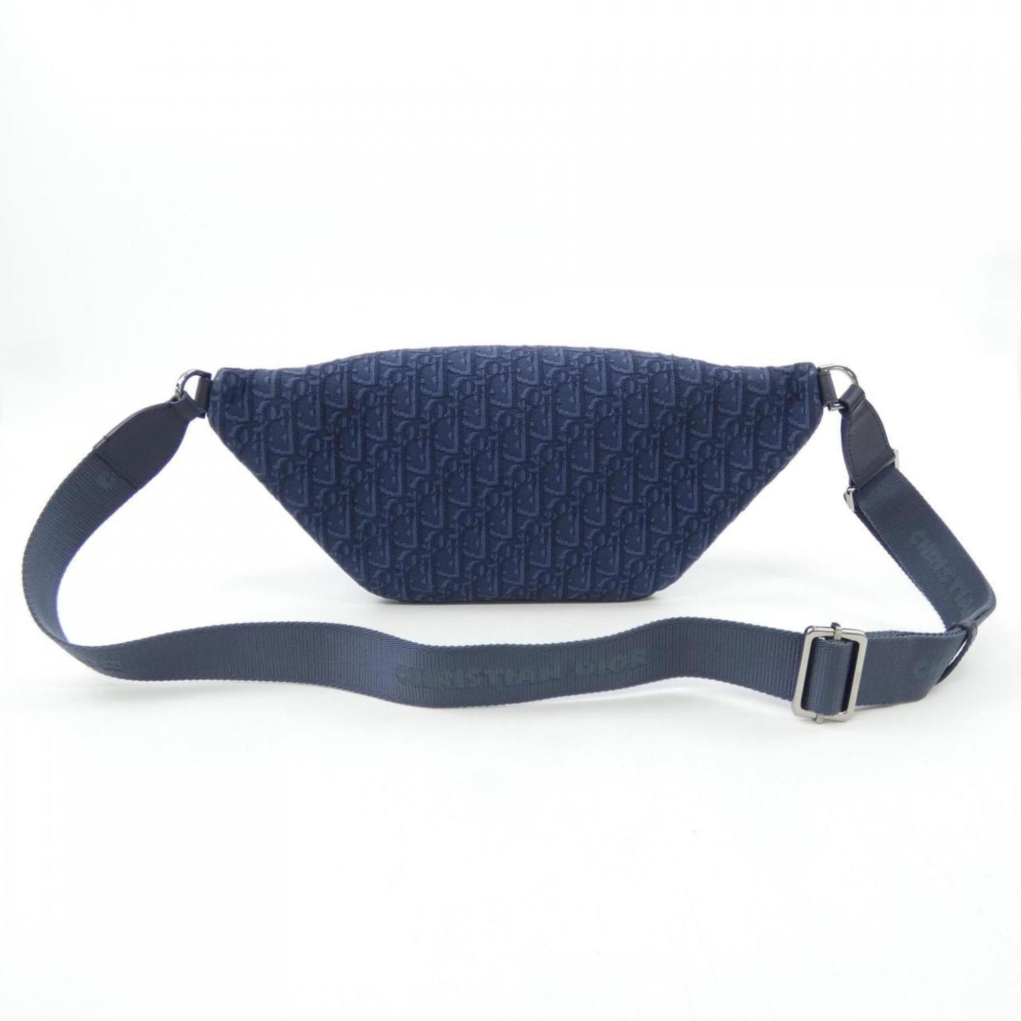 Christian Dior Navy Jacquard Sling Bag (Pre-Owned)